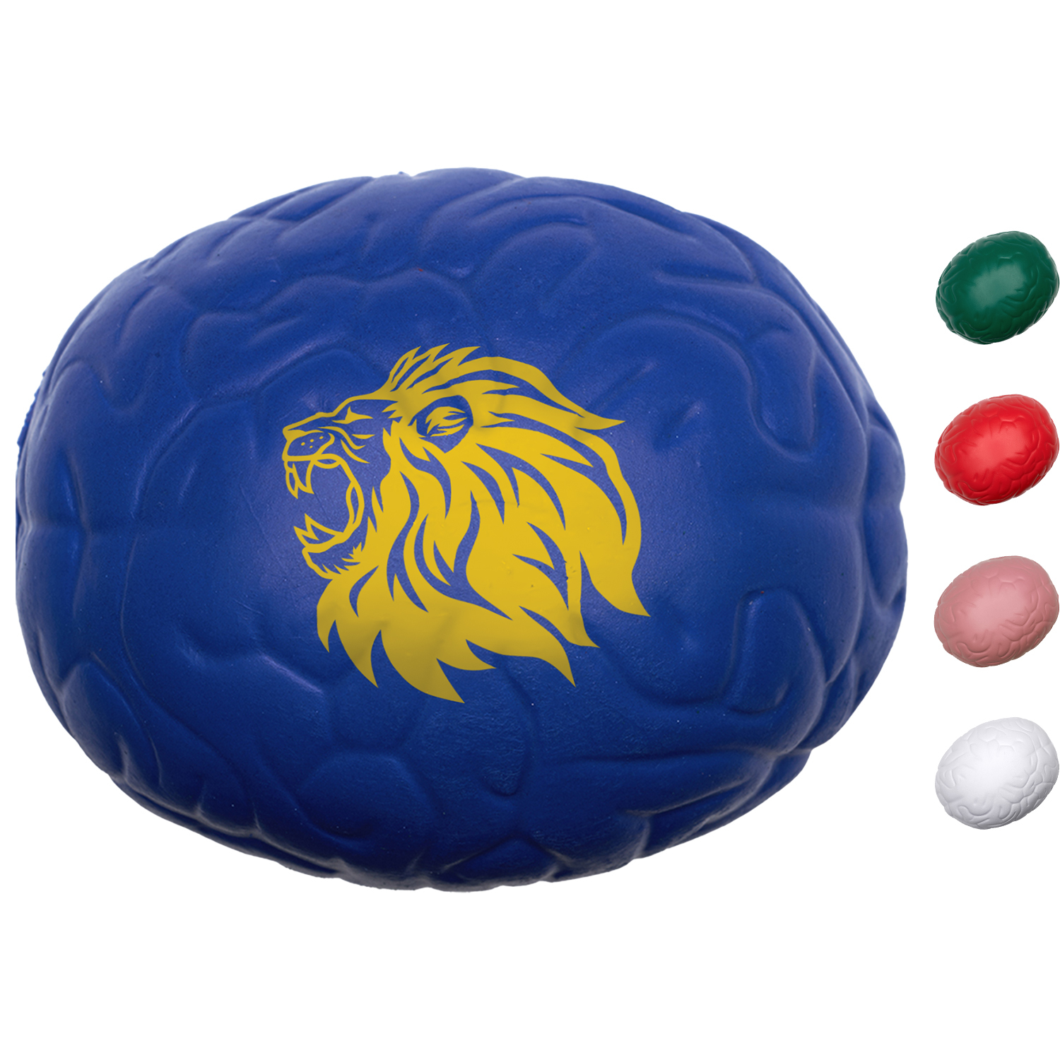 Brain Stress Ball w/ Custom Logo Textured PU Stress Reliever 1