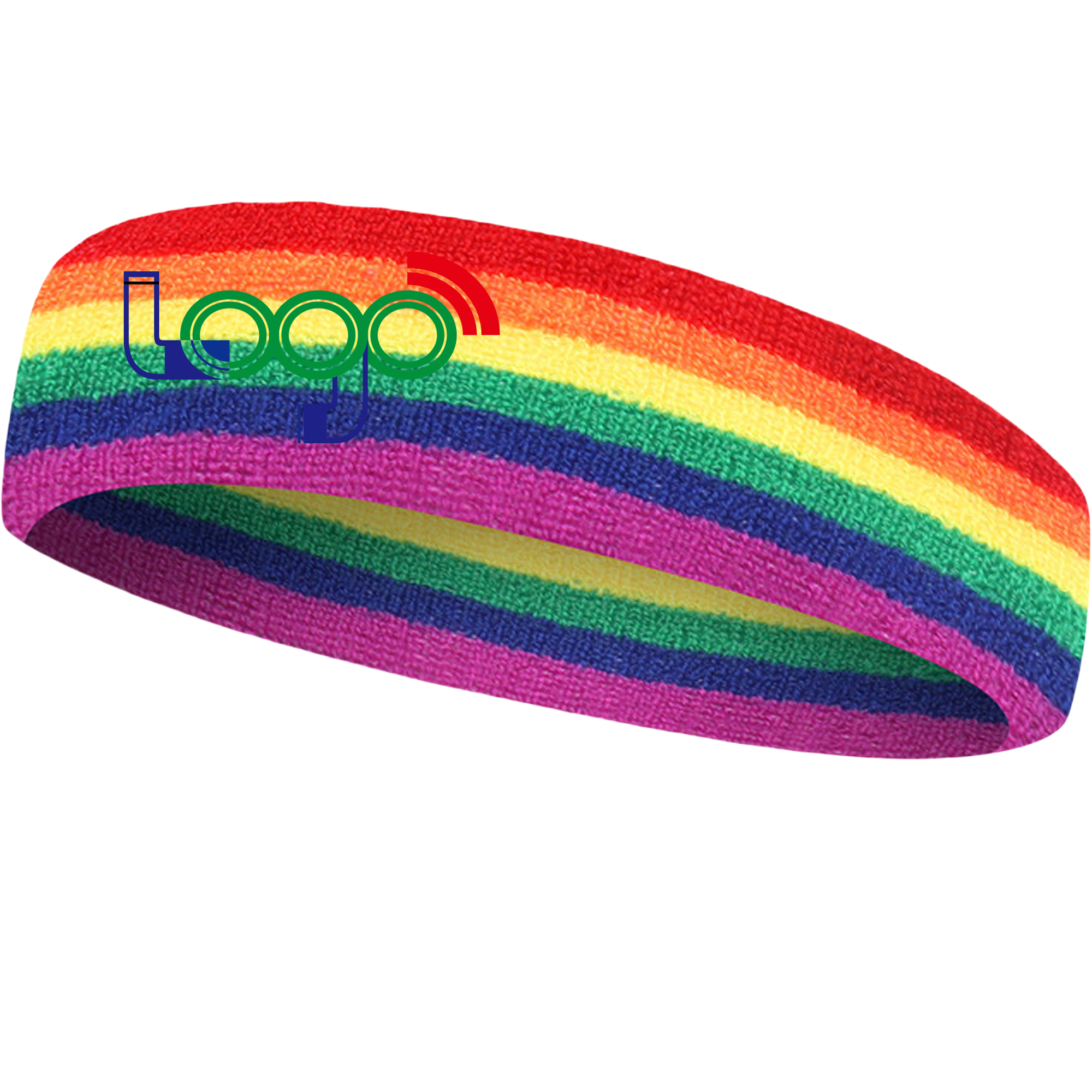 Soft Rainbow Sports Headband MOQ20 1
