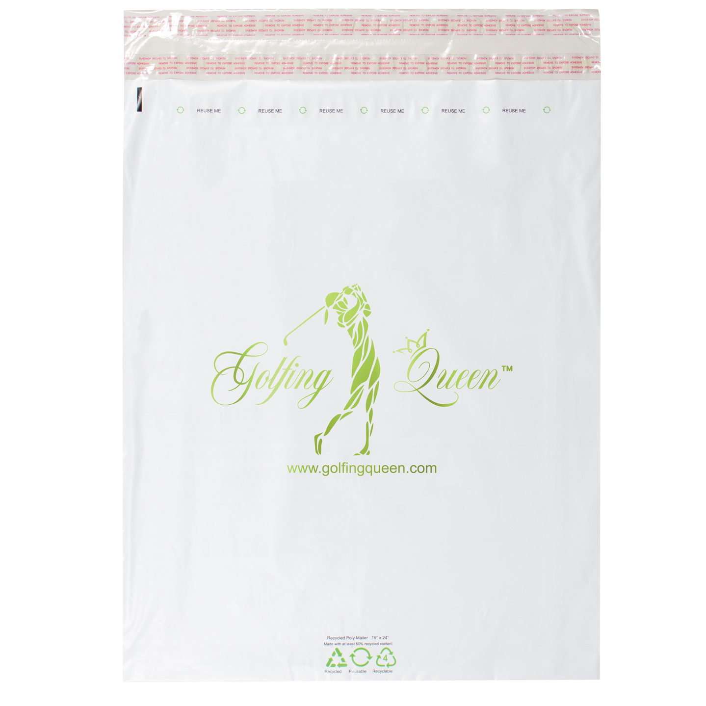19" x 24" White Poly Mailer - 100% Recyclable 2