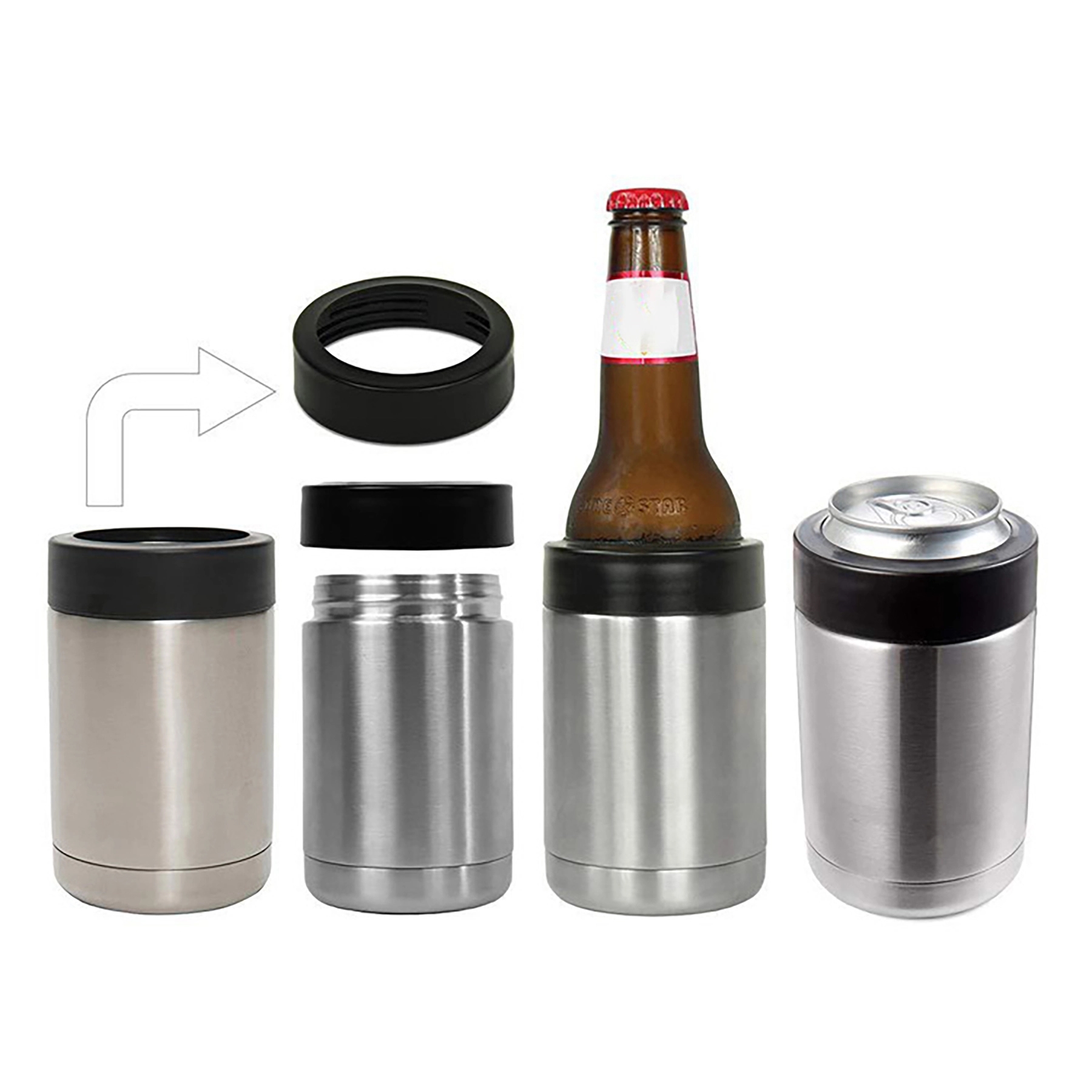 12oz Stainless Steel Insulated Can Cooler Beer Bottle Holder 5