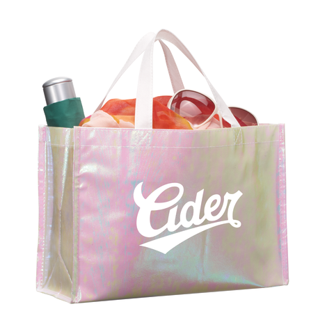 Iridescent Non-Woven Shopper Tote 19