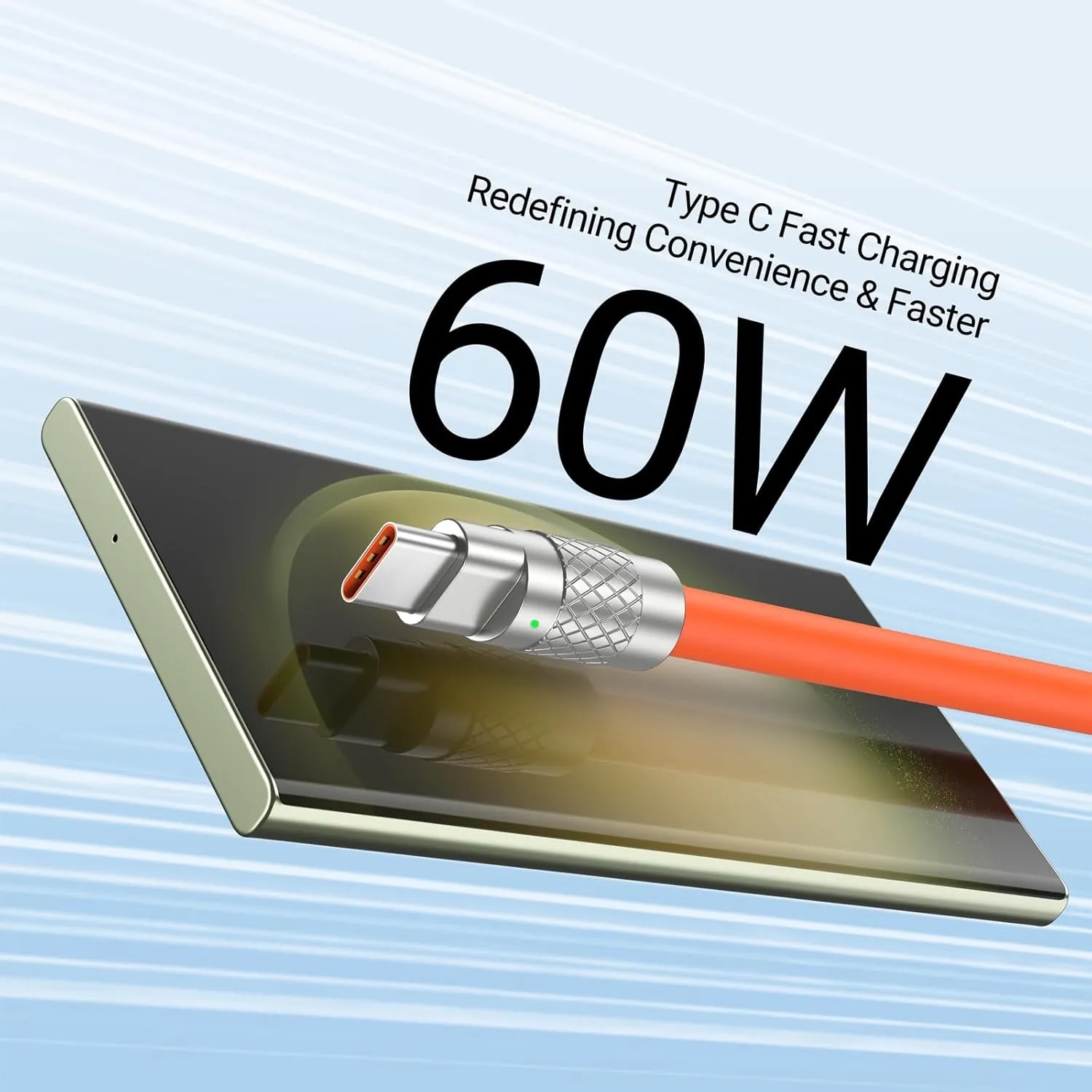 Ultra-long 60W 3 in 1 Silicone Charging Cable 2