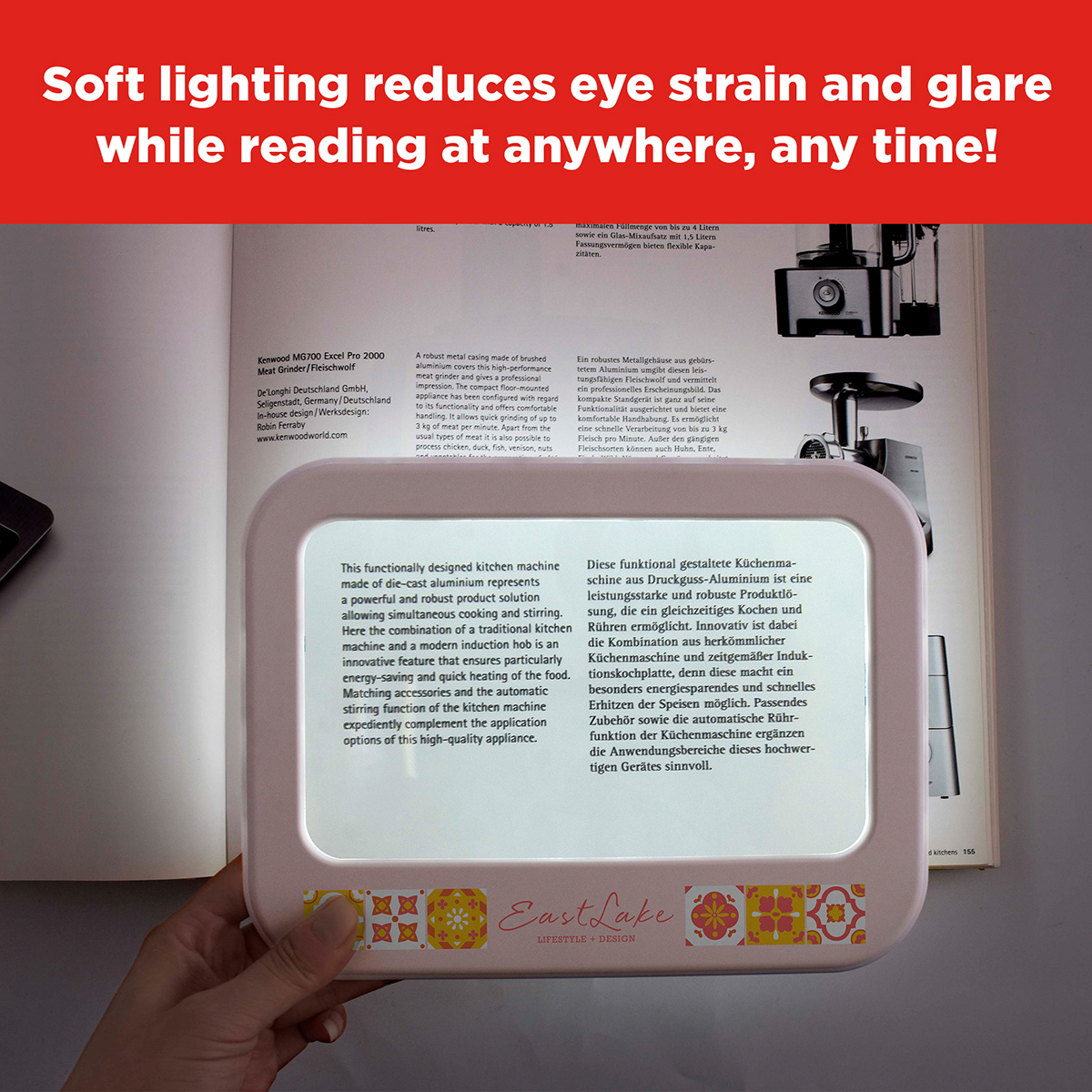 Best Buddy Tools ® 3X Full-Page LED Lighted Magnifier 10