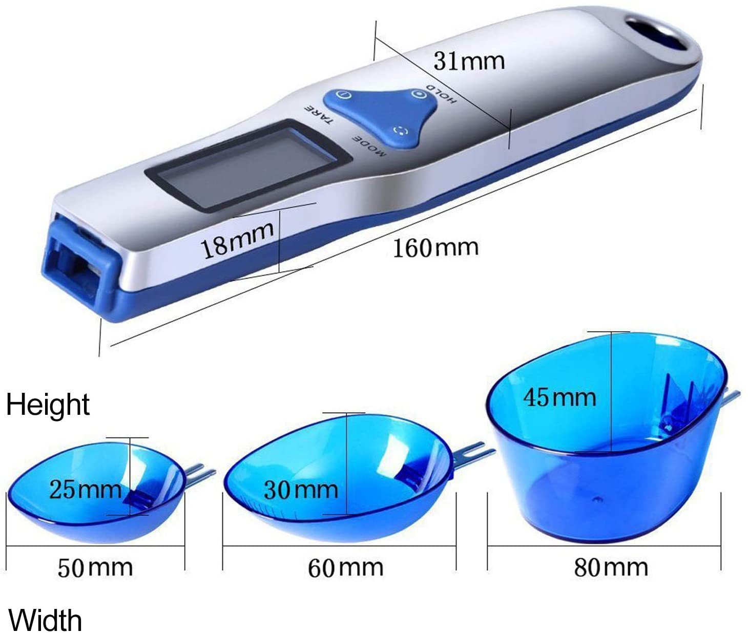 Digital Kitchen Scale Electronic Food Scale with 3 Measuring Spoons 7
