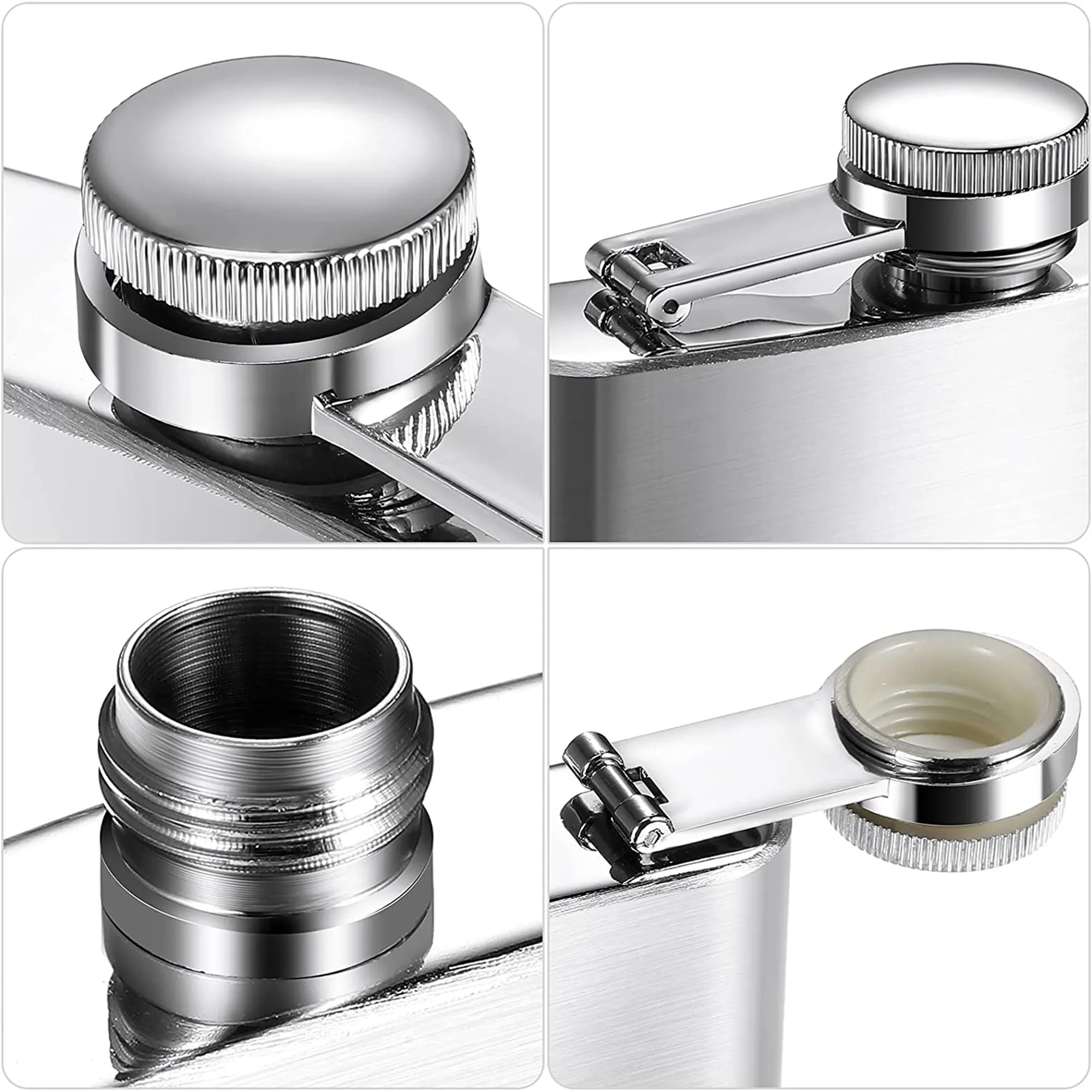 8 Oz Stainless Steel Flask with Funnel 3