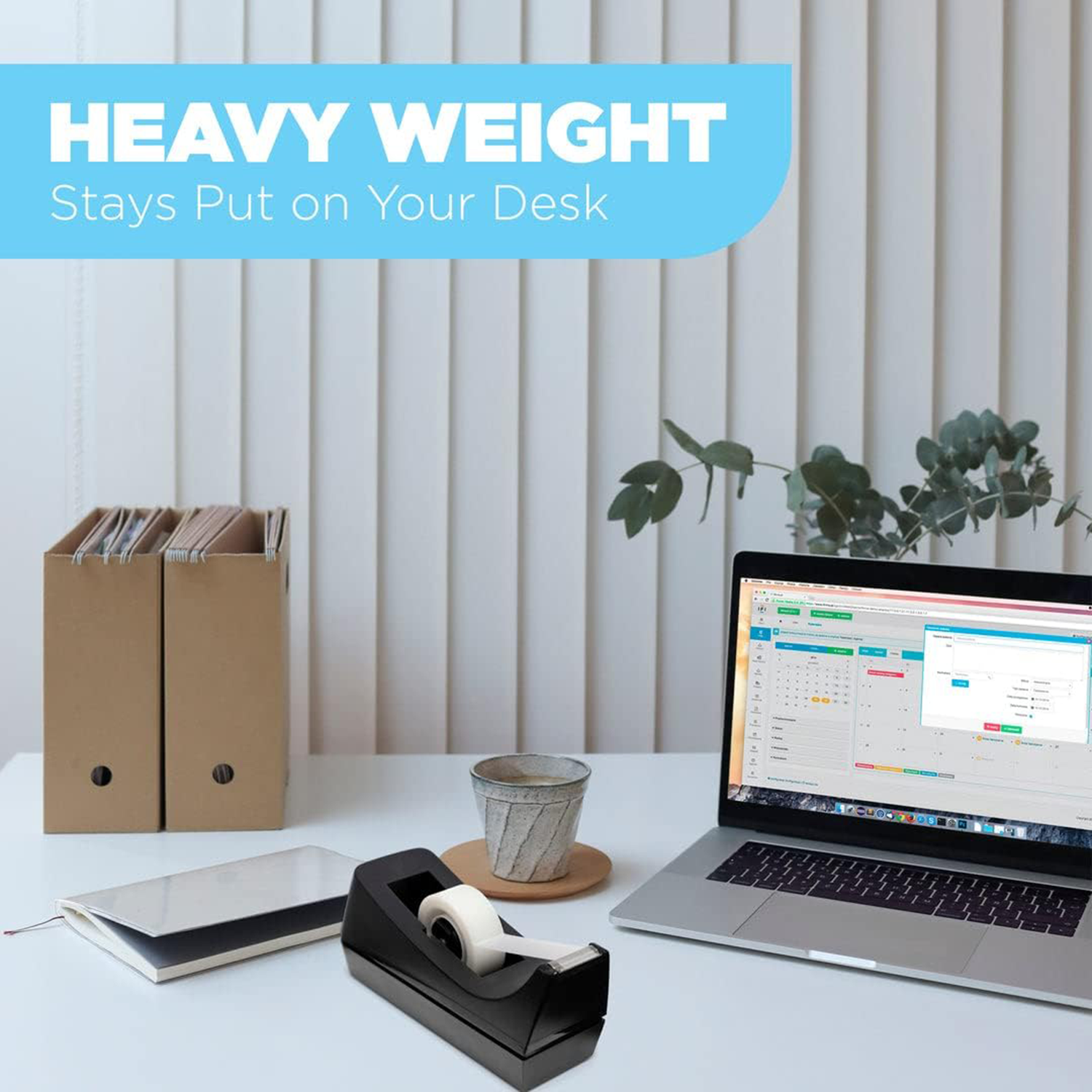 Stable Tape Dispenser W/ Non-Slip Base 6