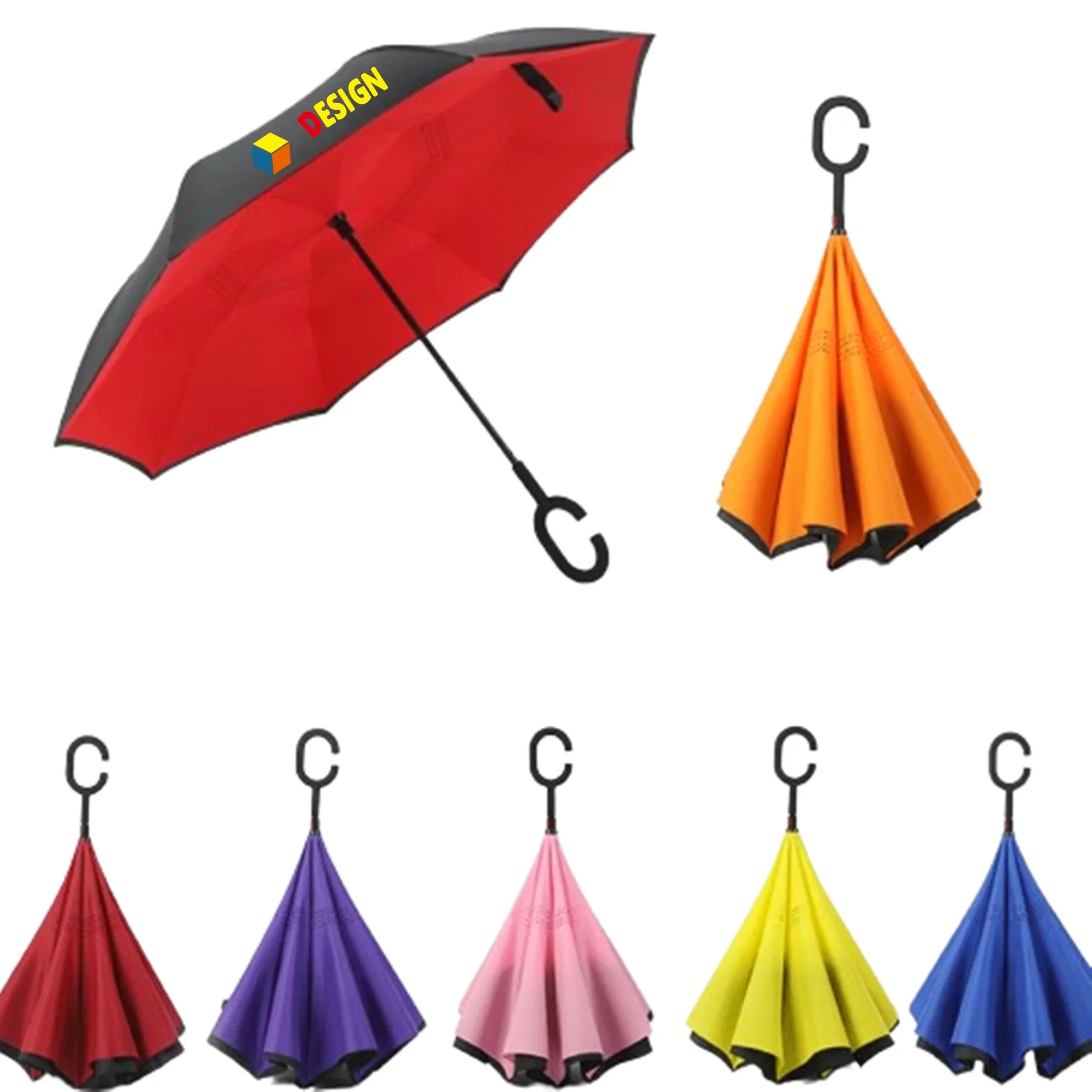 Full Color Inverted Reverse Inside Out Umbrella MOQ50 7