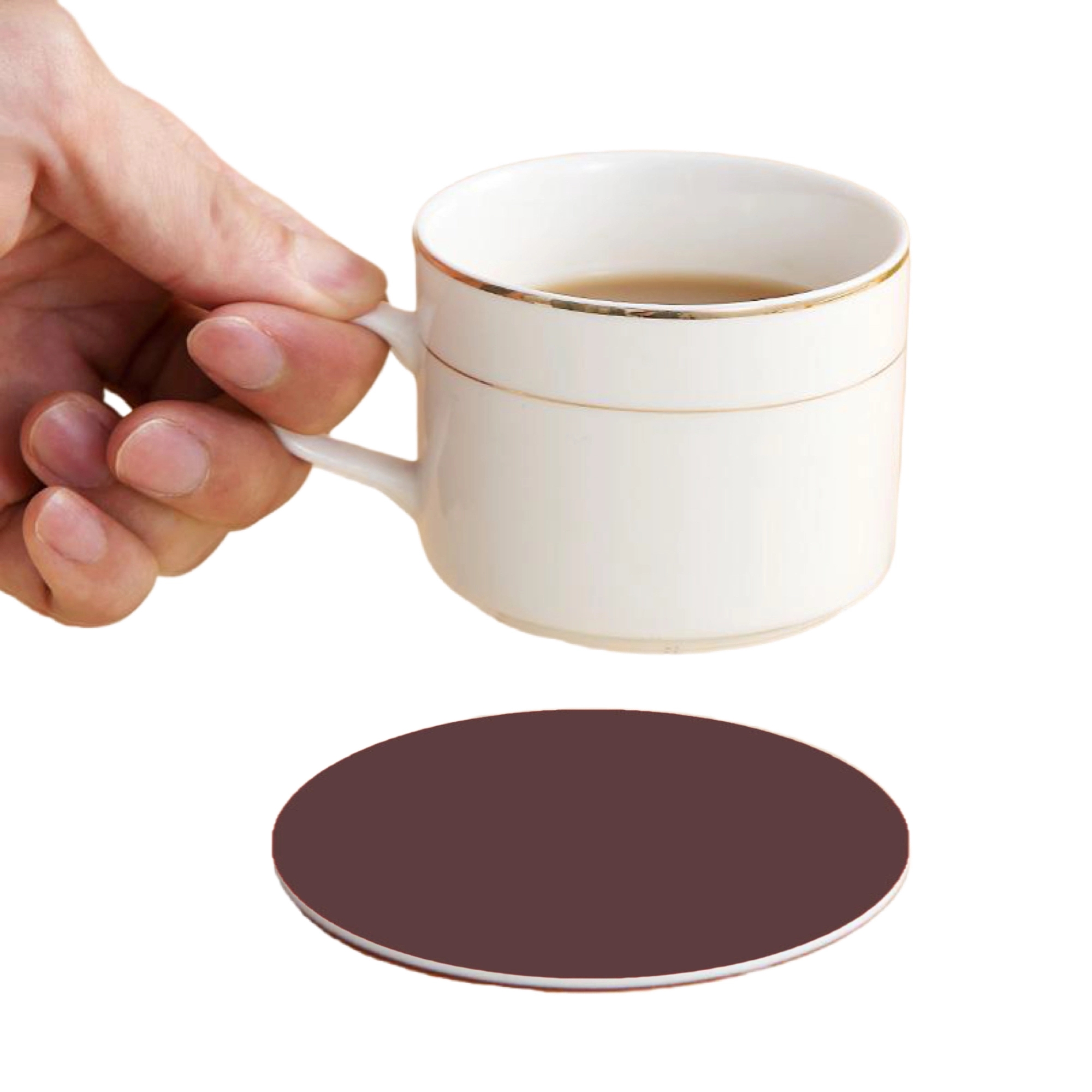 MOQ 50 Full Color PVC Round Coasters 3