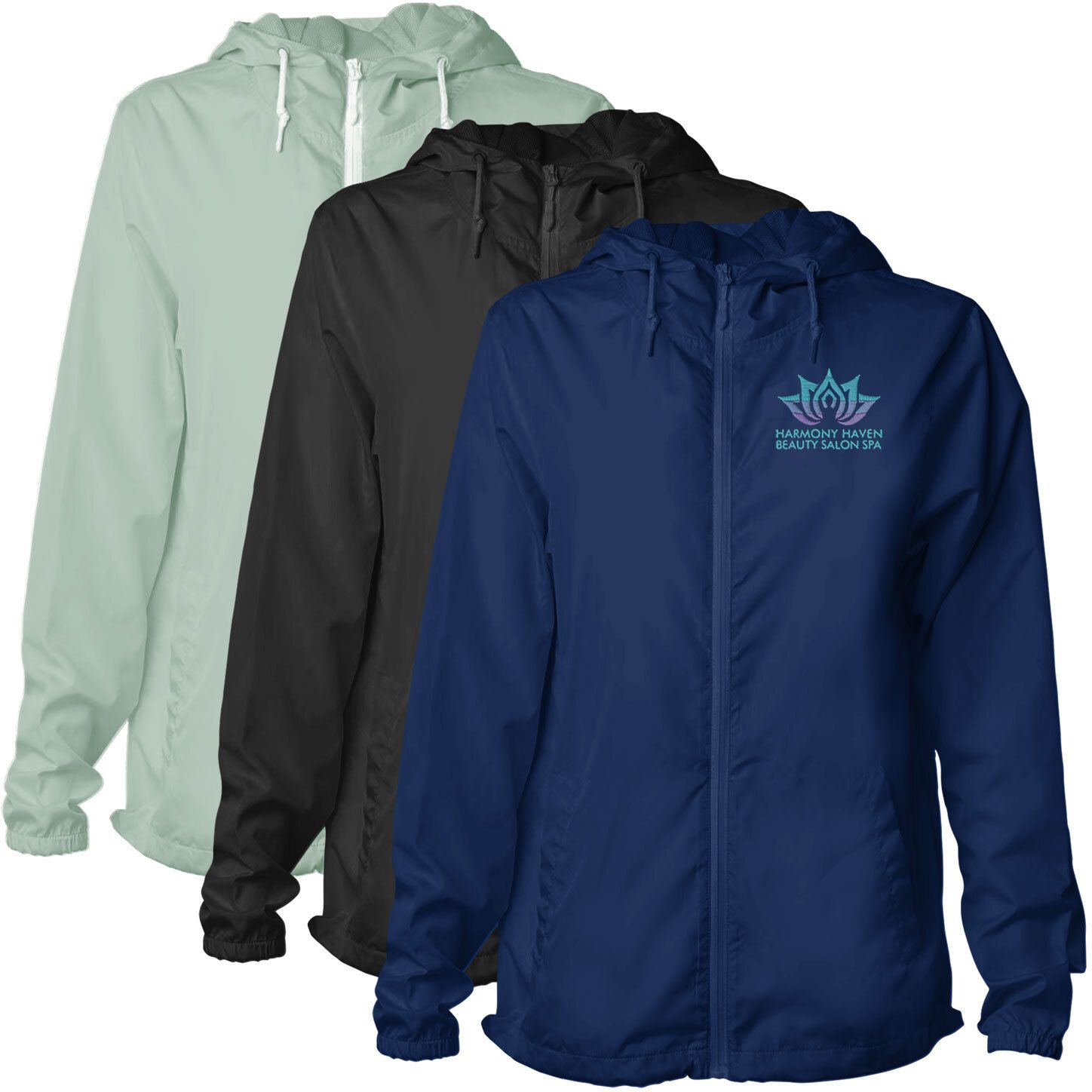 ADULT LT WT WINDBREAKER ZIP JKT-EMB 11