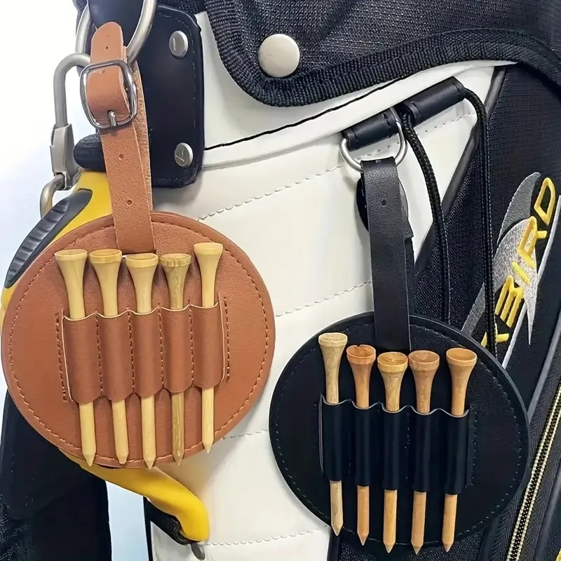 Golf Tee Holder with Wood Golf Tees 4