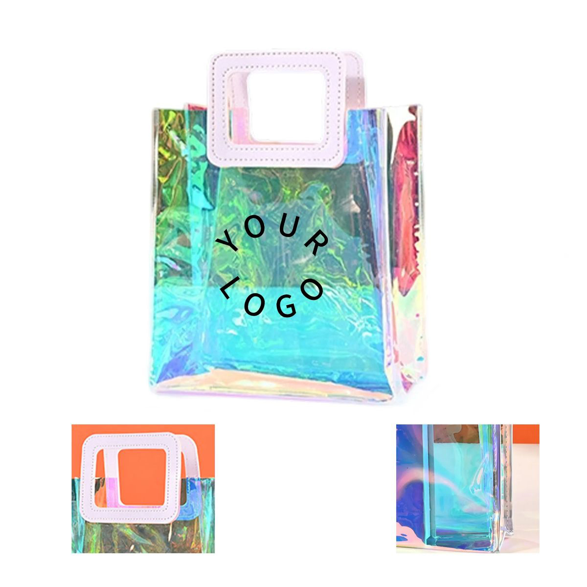 PVC Holographic Tote Bag with Reinforced Handles 1