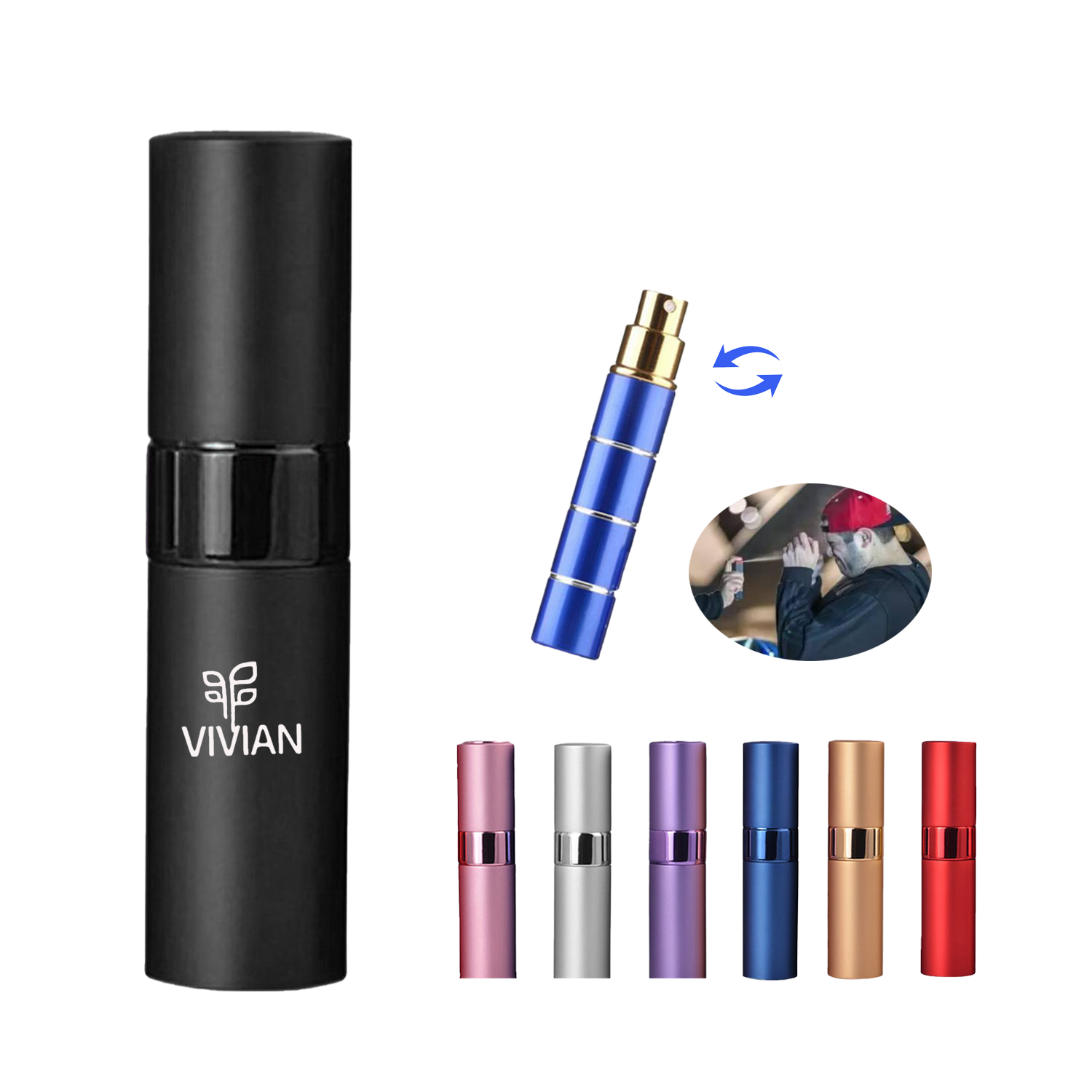 0.3oz Mini Refillable Perfume Atomizer Bottle – Leakproof 1