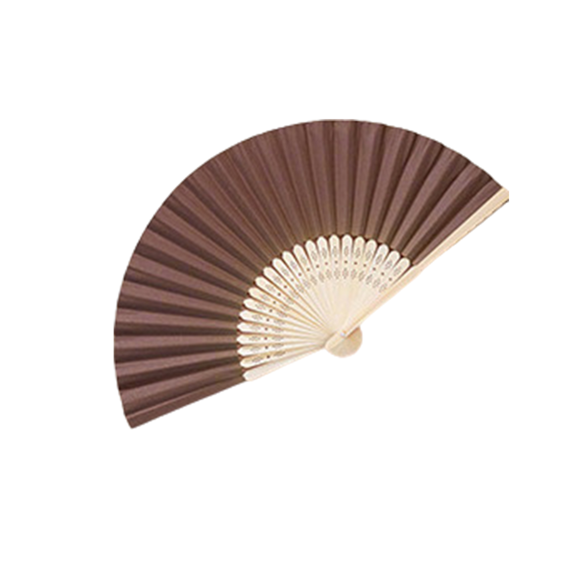 Bamboo Frame Paper Folding Fan Full Color Center Print 19