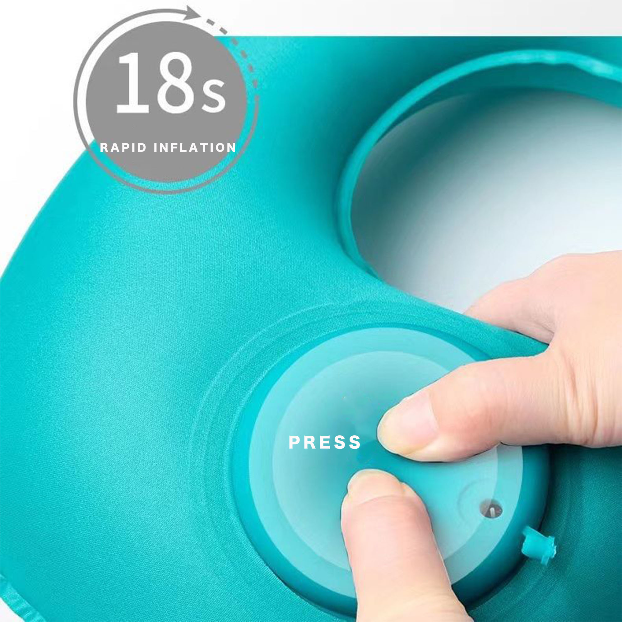 Manually Press The Inflatable U-shaped Pillow 4