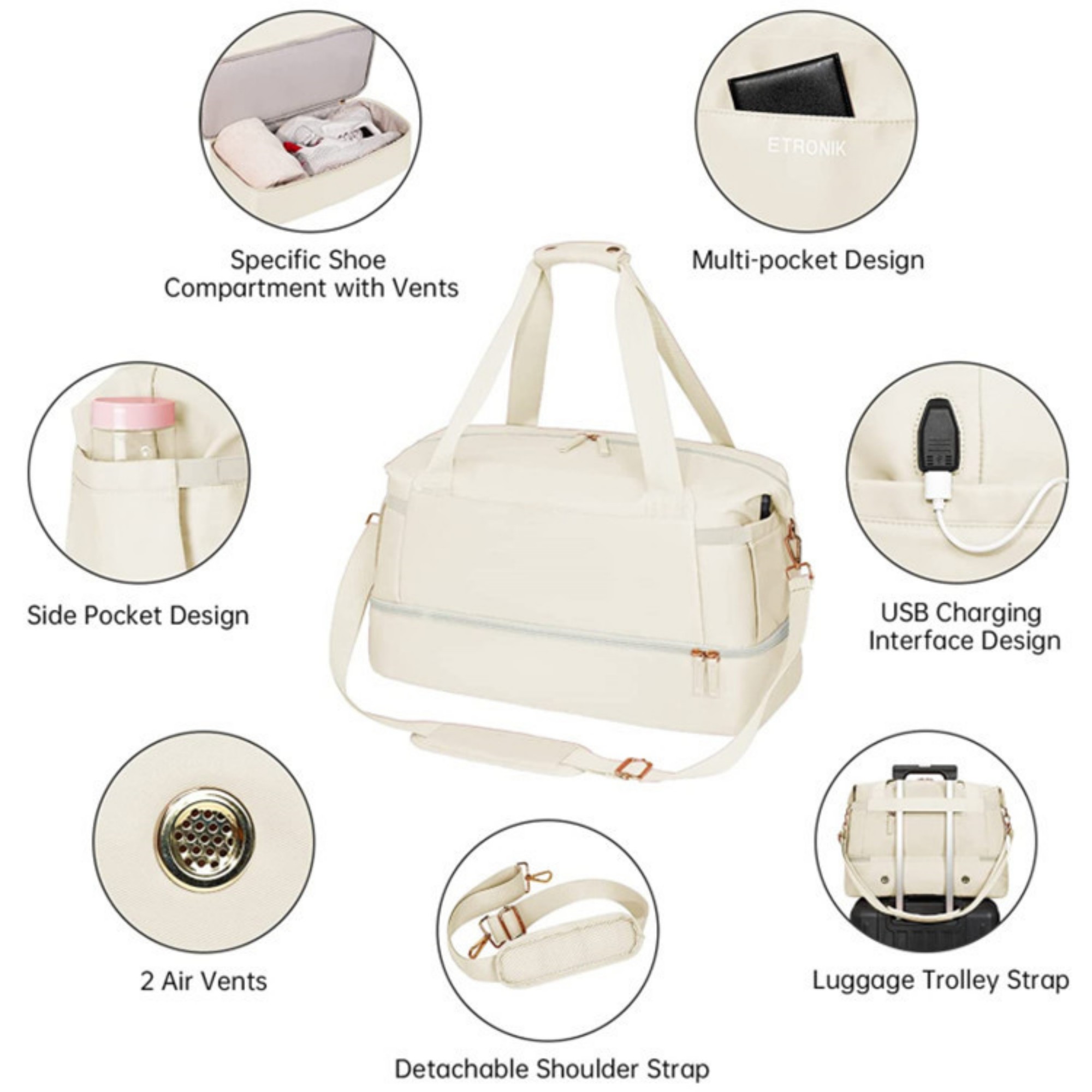 Travel Bag With Shoes Compartment 10