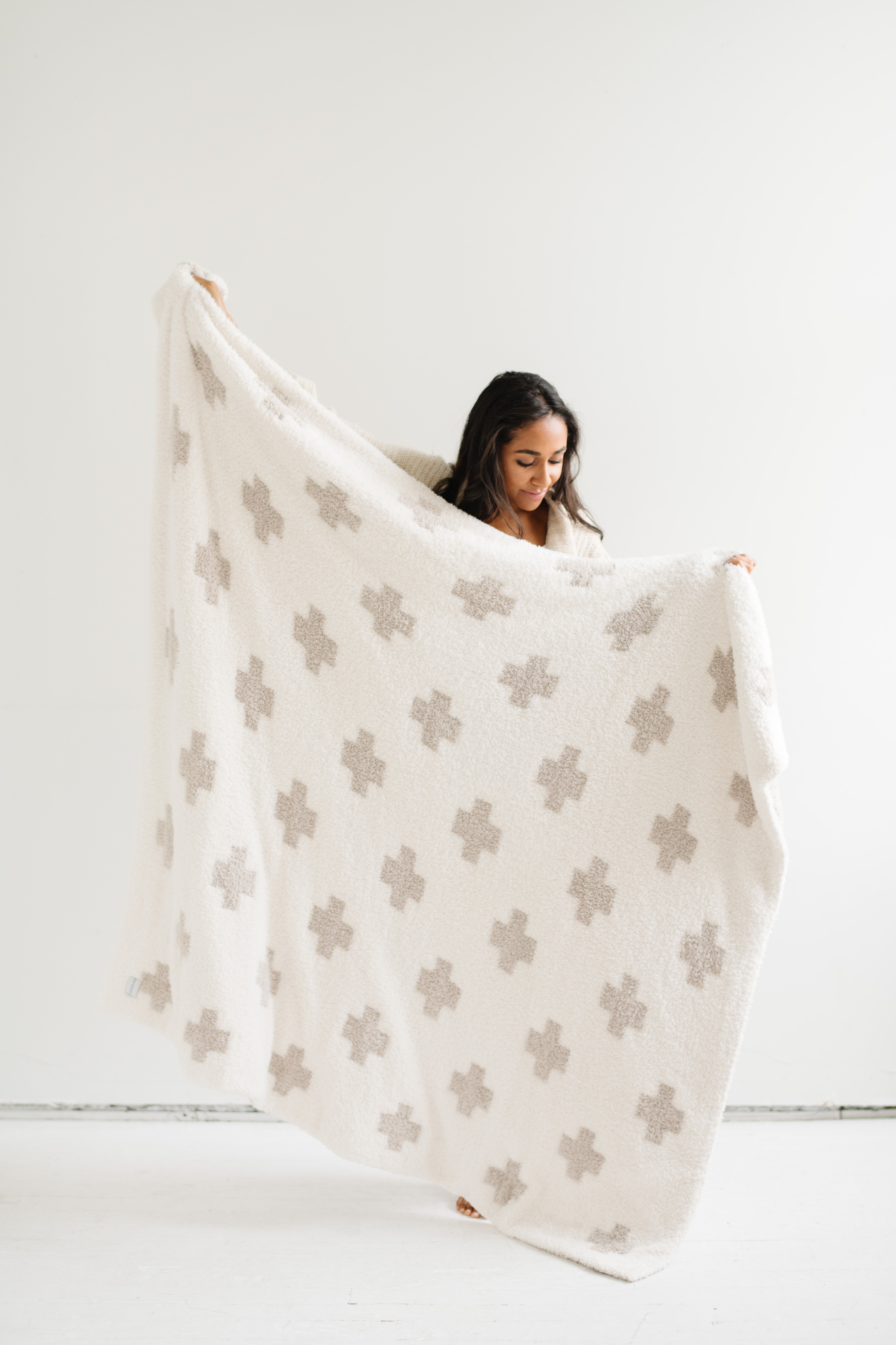 Double Layered Bamboni Swiss Cross-Throw Luxury Blanket (50x60) 2