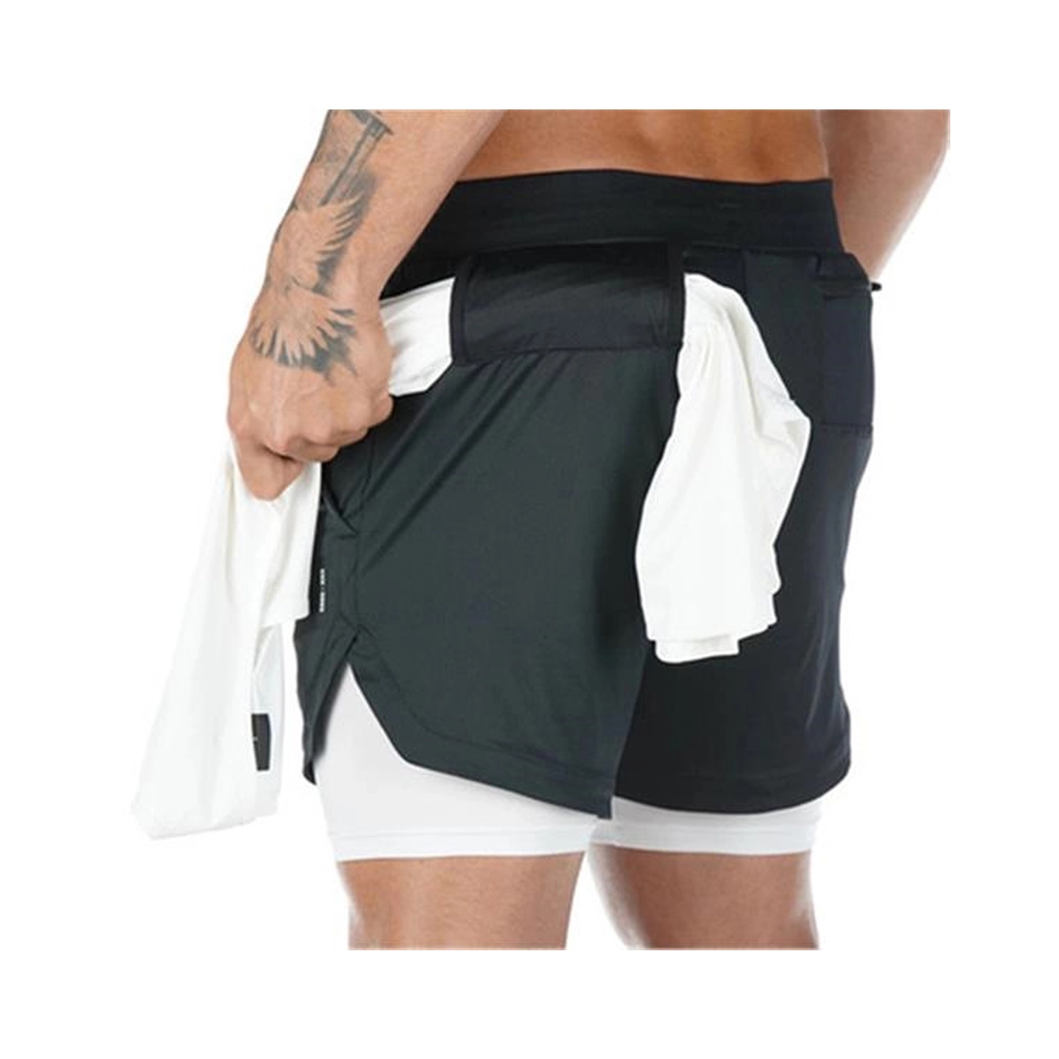 Men's Outdoor Fitness Double-Layer Sports Pants 3
