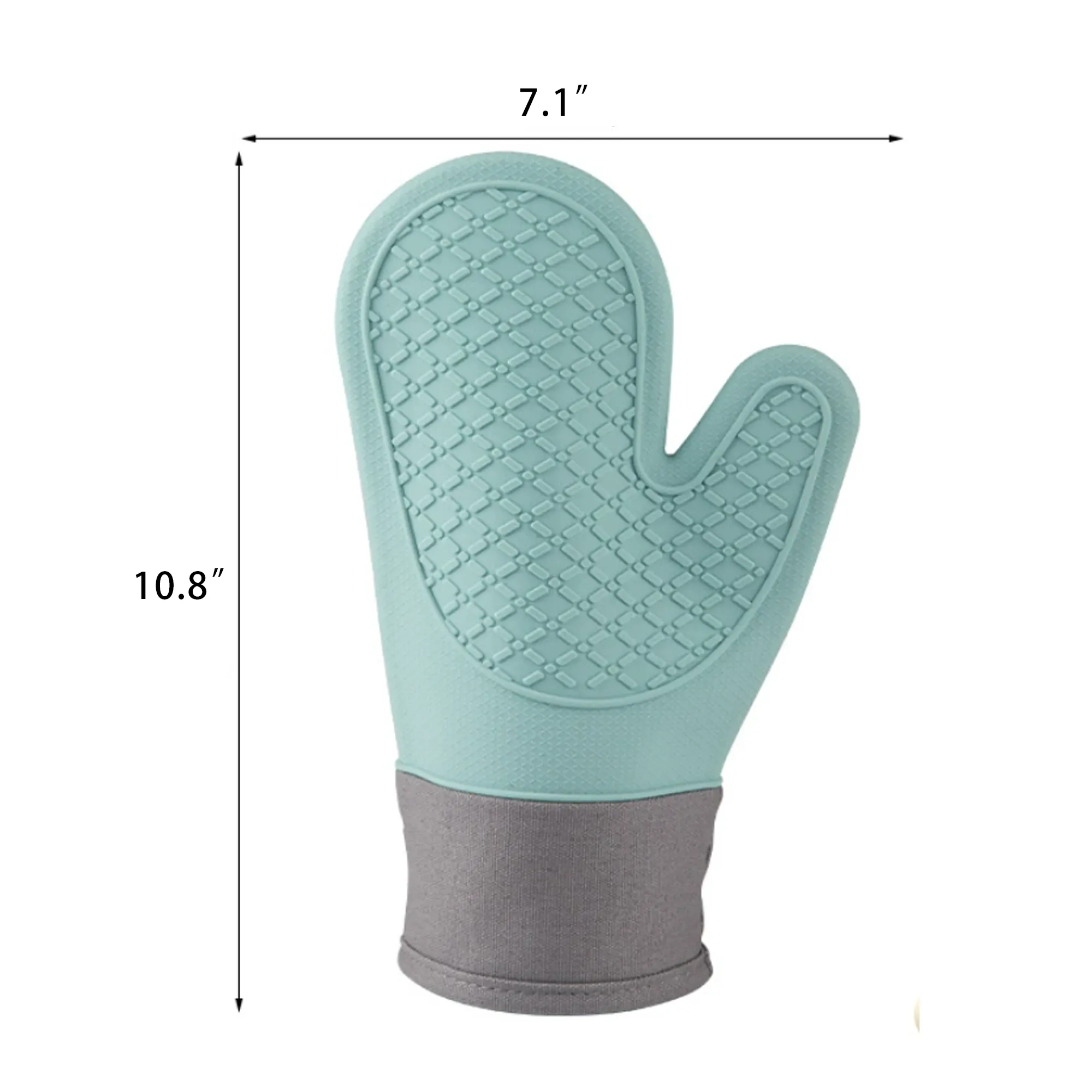 Thickened Lengthened Silicone Oven Mitt 1