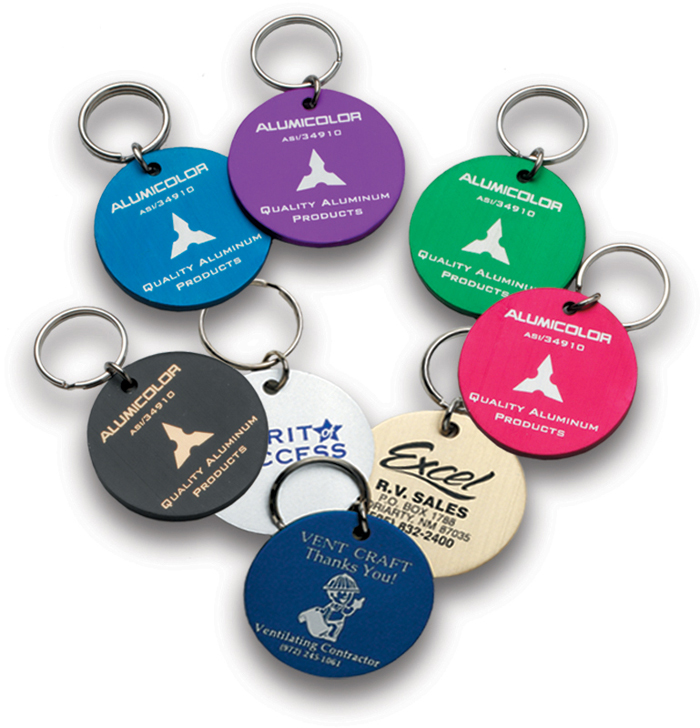 Large Round Aluminum Key Tag 9