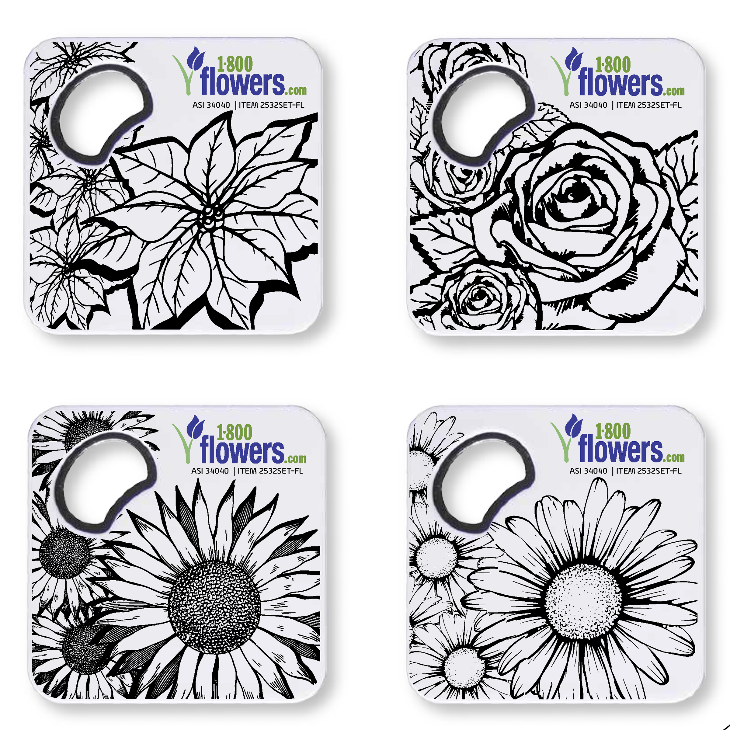 Magnetic Coaster With Bottle Opener Set