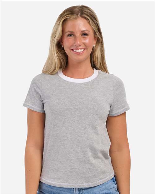 Women's Contrast Stitch Baby Tee - BW2106 6