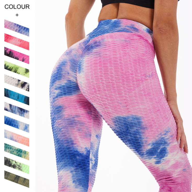 Women's tie-dye yoga pants 5
