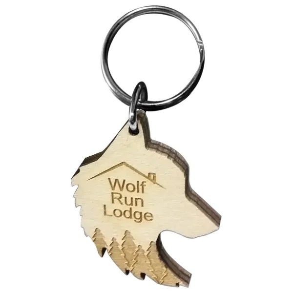 Custom Laser Etched Birch Keychain 2