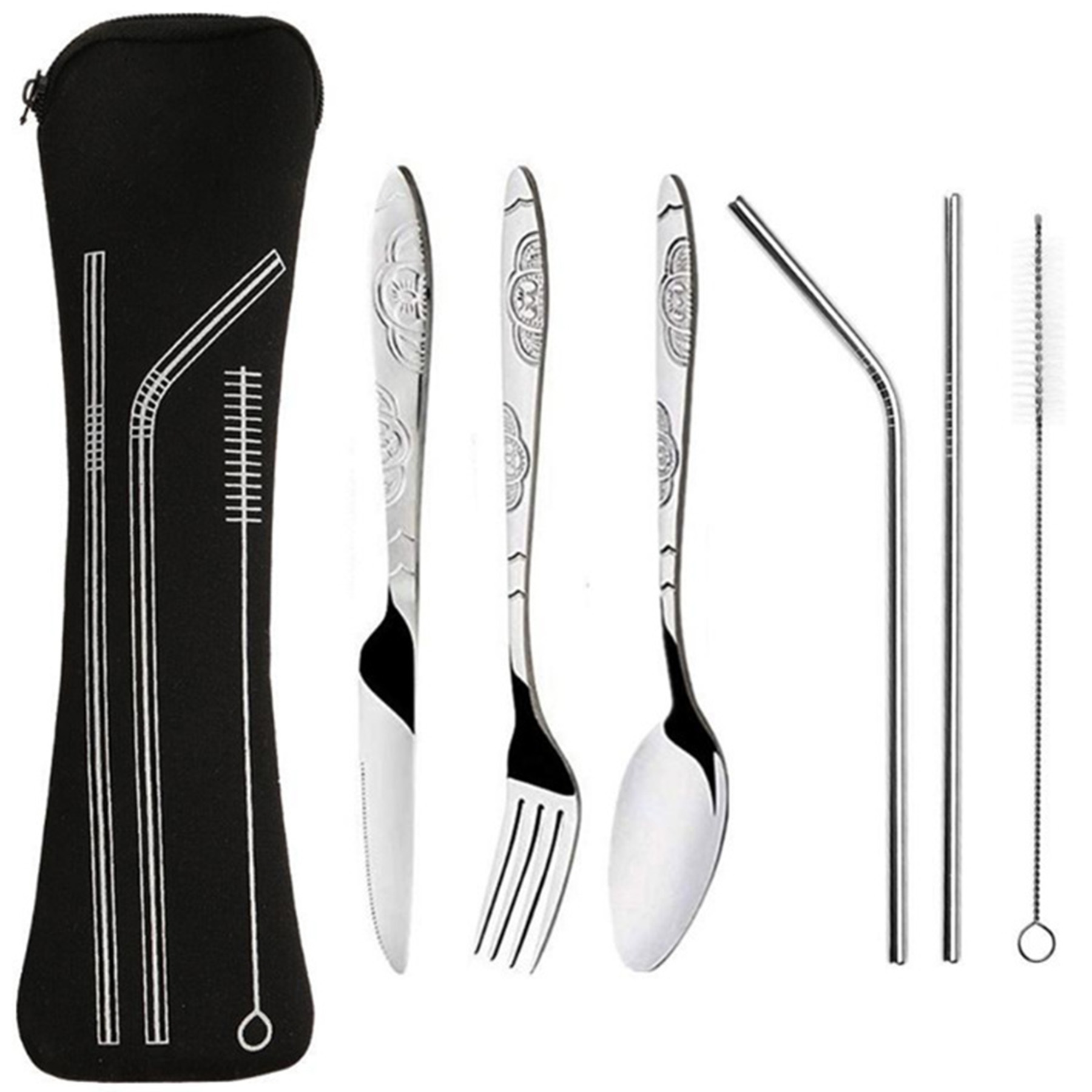6-Piece Stainless Straw Set 2