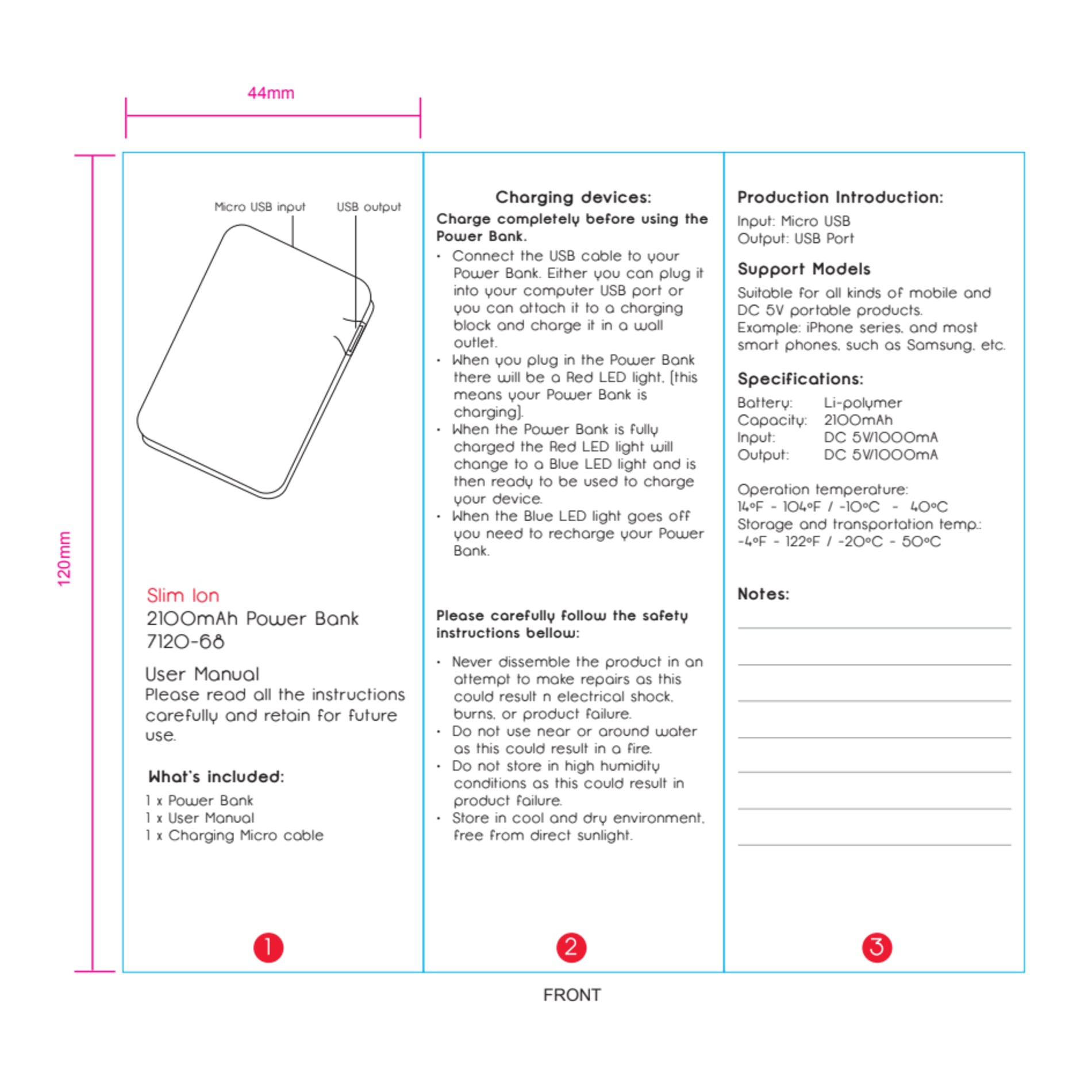 Slim Ion 2,500 mAh Power Bank 38