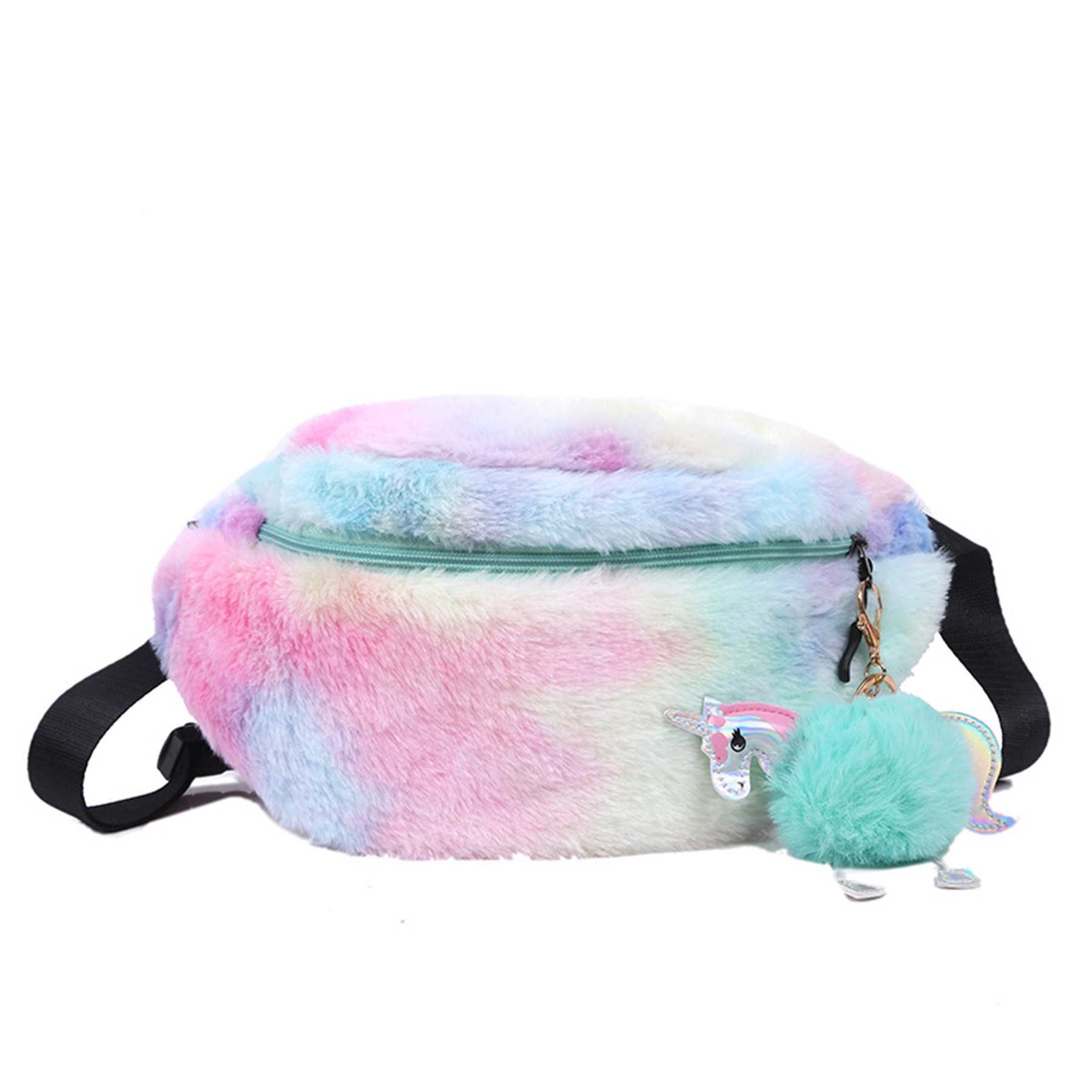 Cotton Stylish and versatile dyed plush belt bag 5