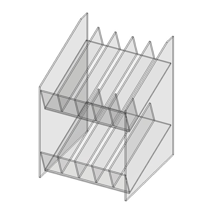 2 Tier Acrylic Beverage Display 5 Rows