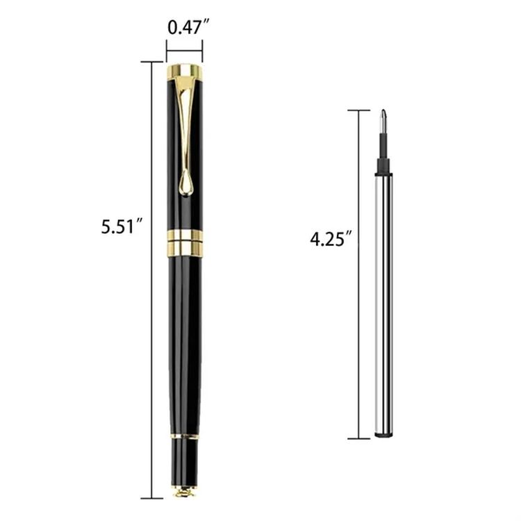 Luxury Metal Engraved Roller Ball Pen Set with Gift Box 3