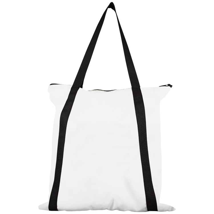 Full Handle Flat Tote- Full Color-Sewn in the USA, custom tote bag with logo imprint 2