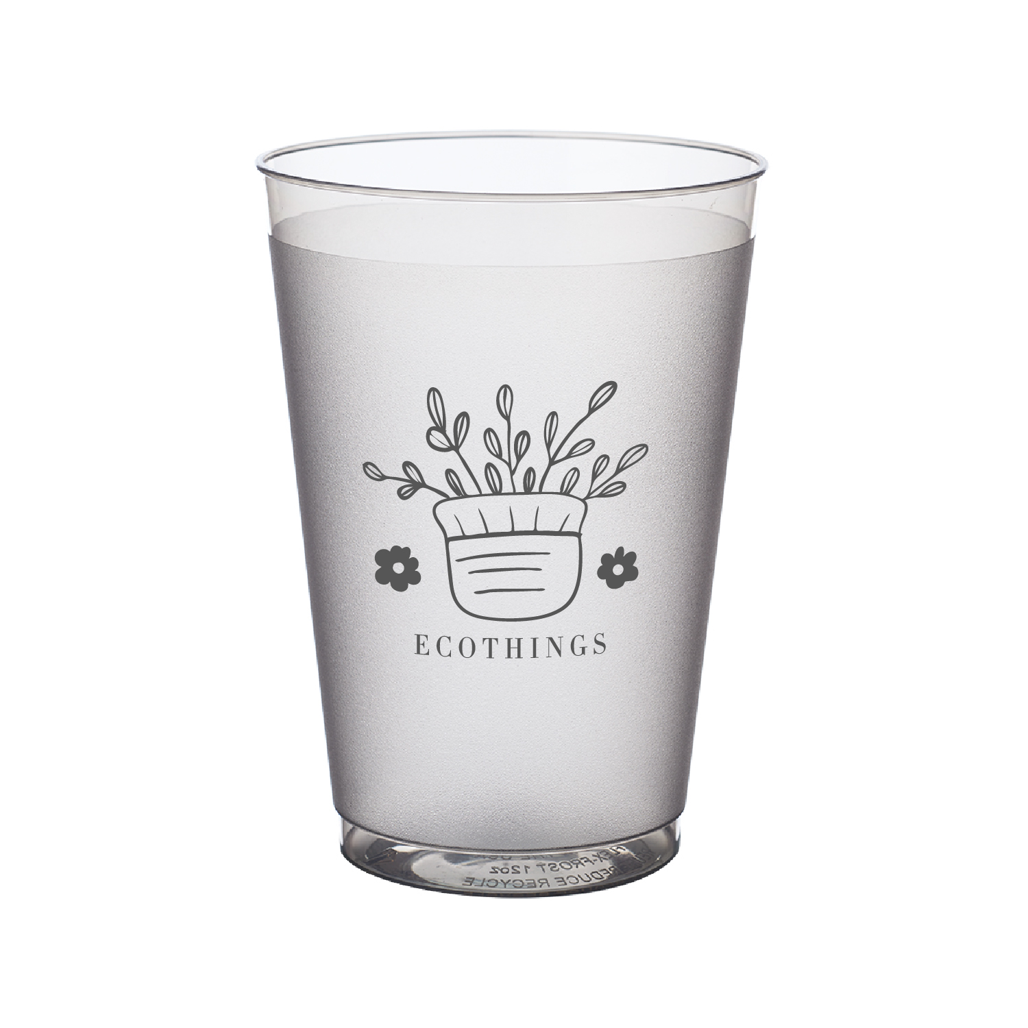 12 oz. Frosted Plastic Stadium Cup (1 Color Imprint) 4