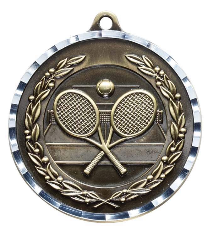 2" Tennis Diamond Cut Medal 2