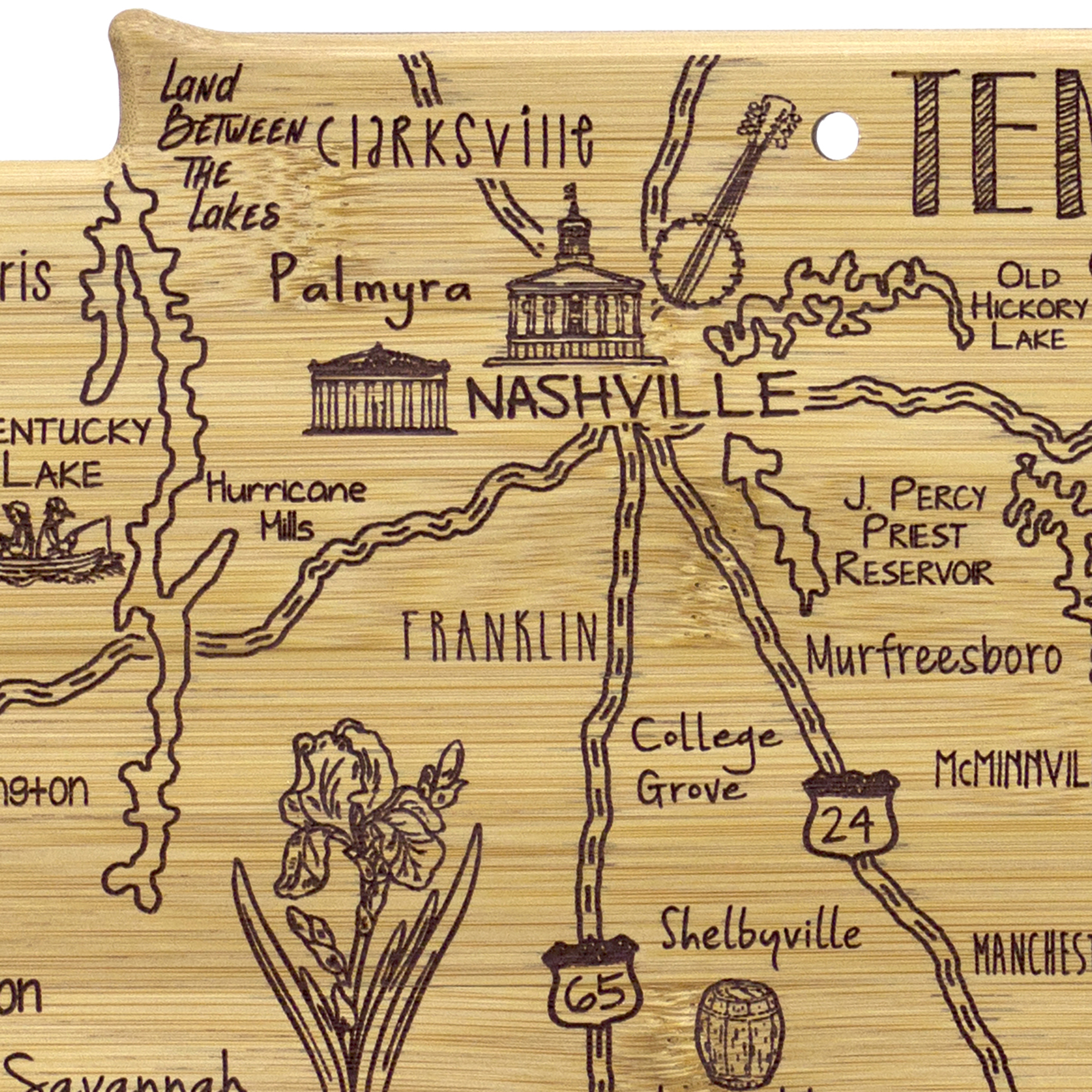 Destination Tennessee Cutting & Serving Board 6
