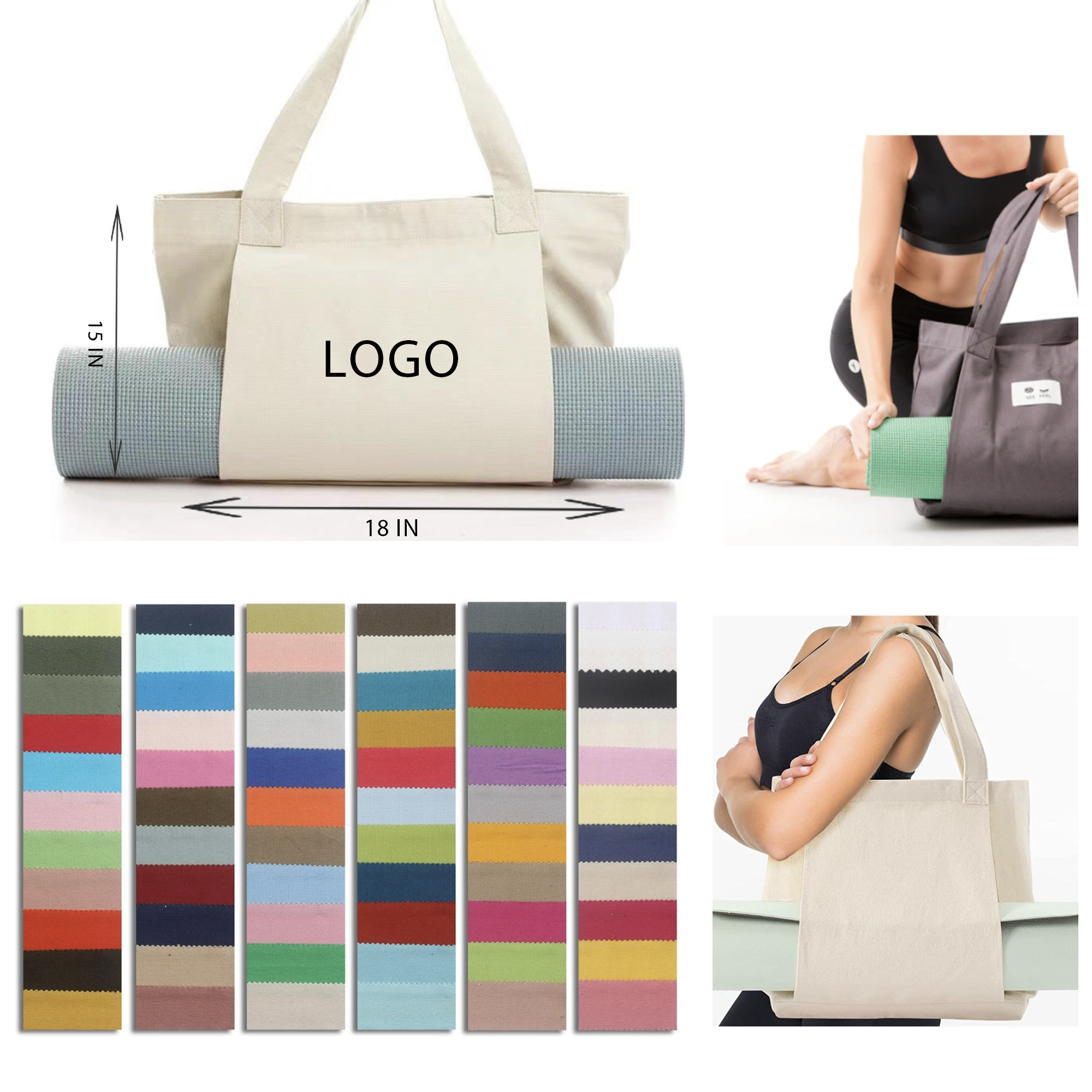 MOQ 10 PCS Durable Yoga Mat Storage Bag 2
