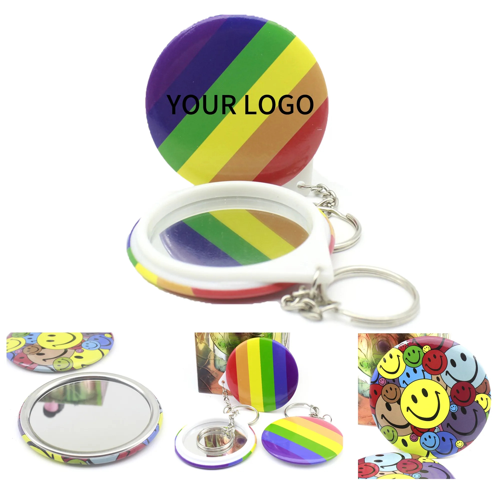 Rainbow Pride Mirror Keychain 2