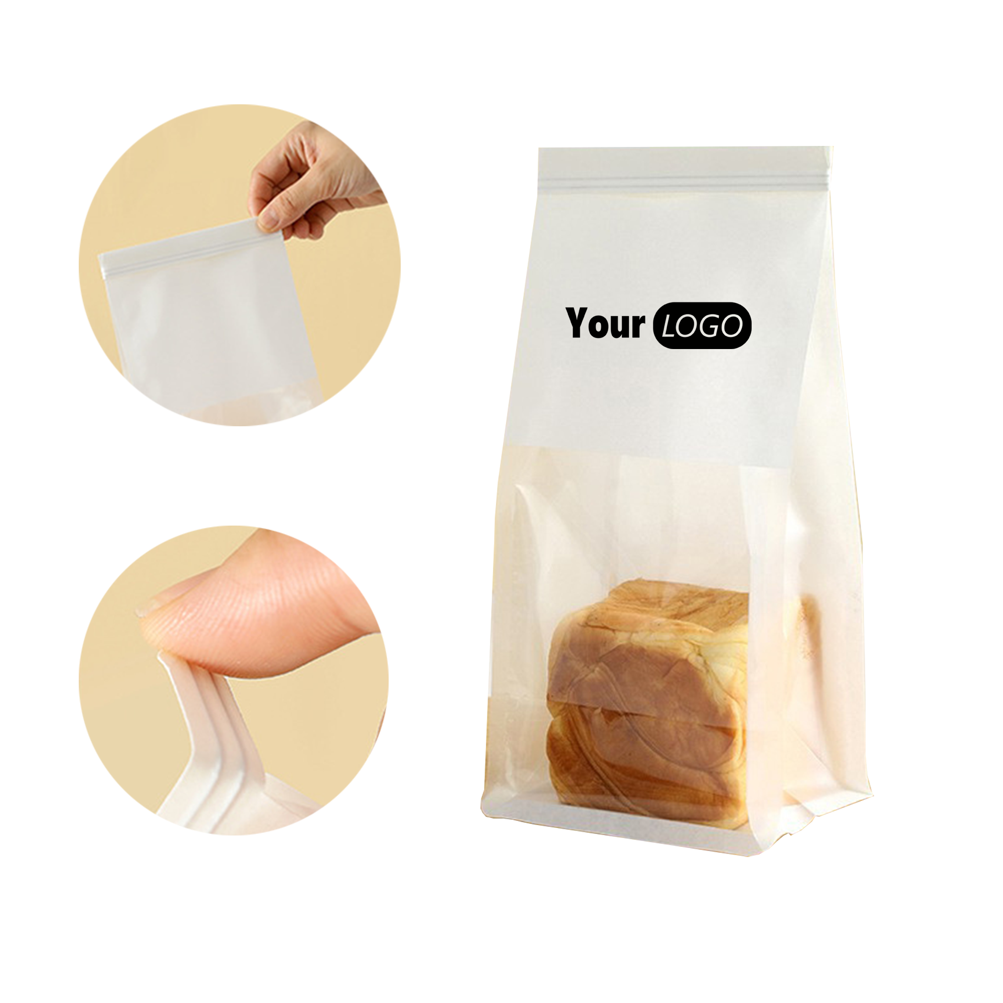Small White Paper Bread Bags 4