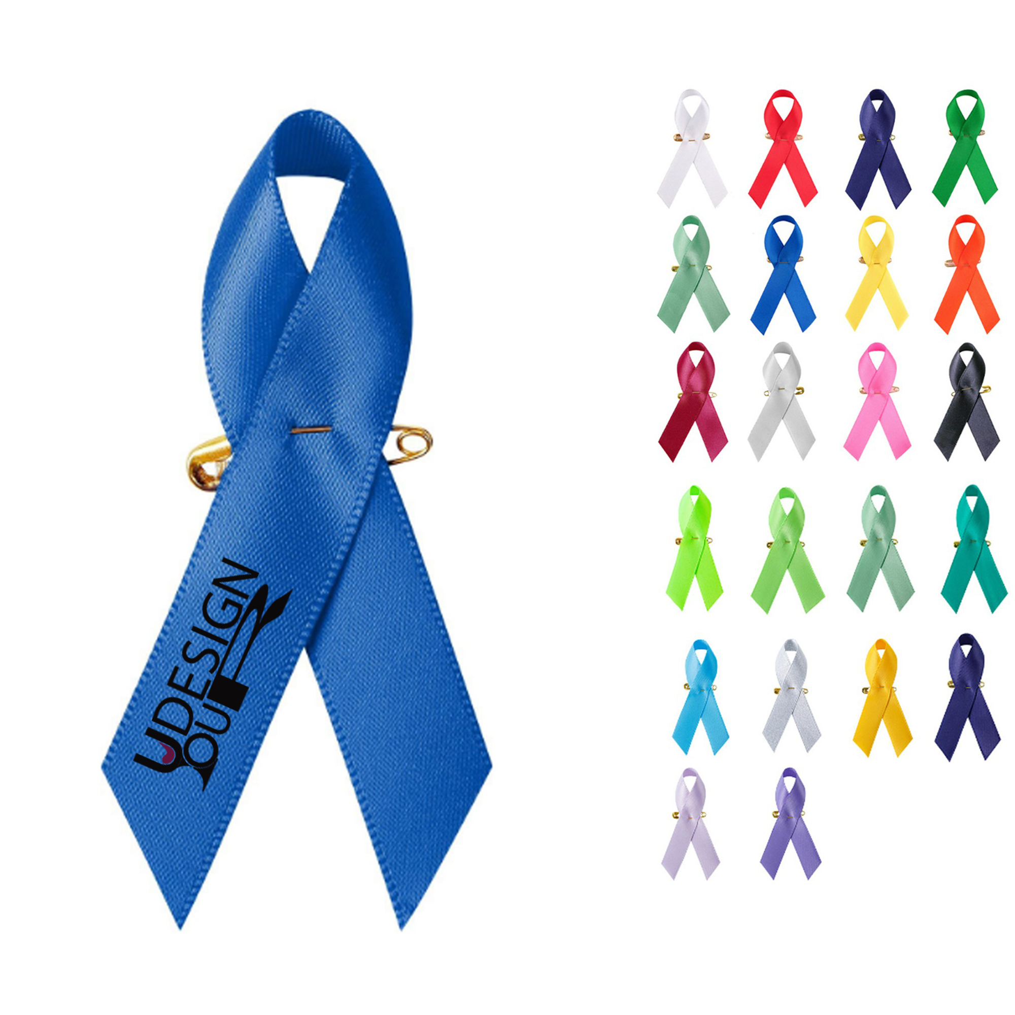Blank Awareness Ribbon with Pin 1