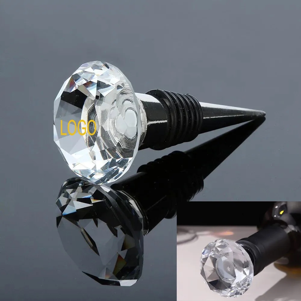 Crystal Diamond Cut Wine Stoppers 2