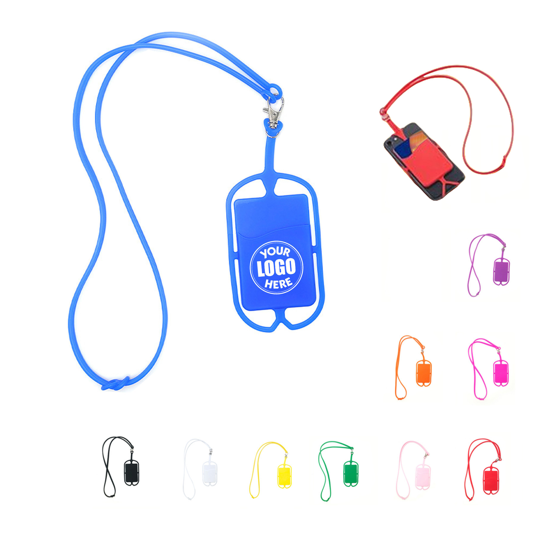 Silicone Phone Wallet With Lanyards 2