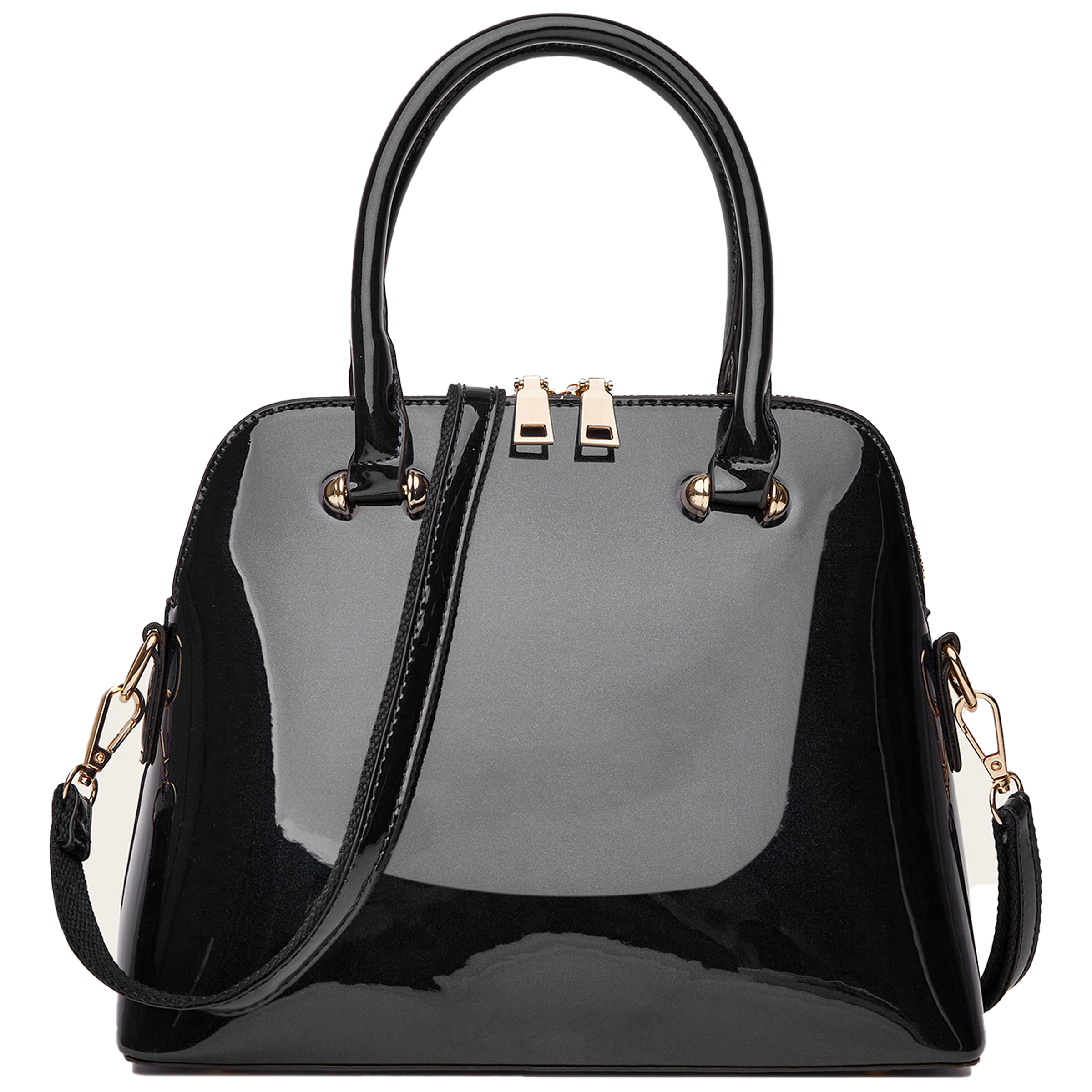 Pu Fashionable Glossy Handbag 4