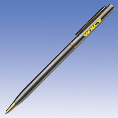 SLIM BALLPOINT PEN WITH GOLD TRIM 1