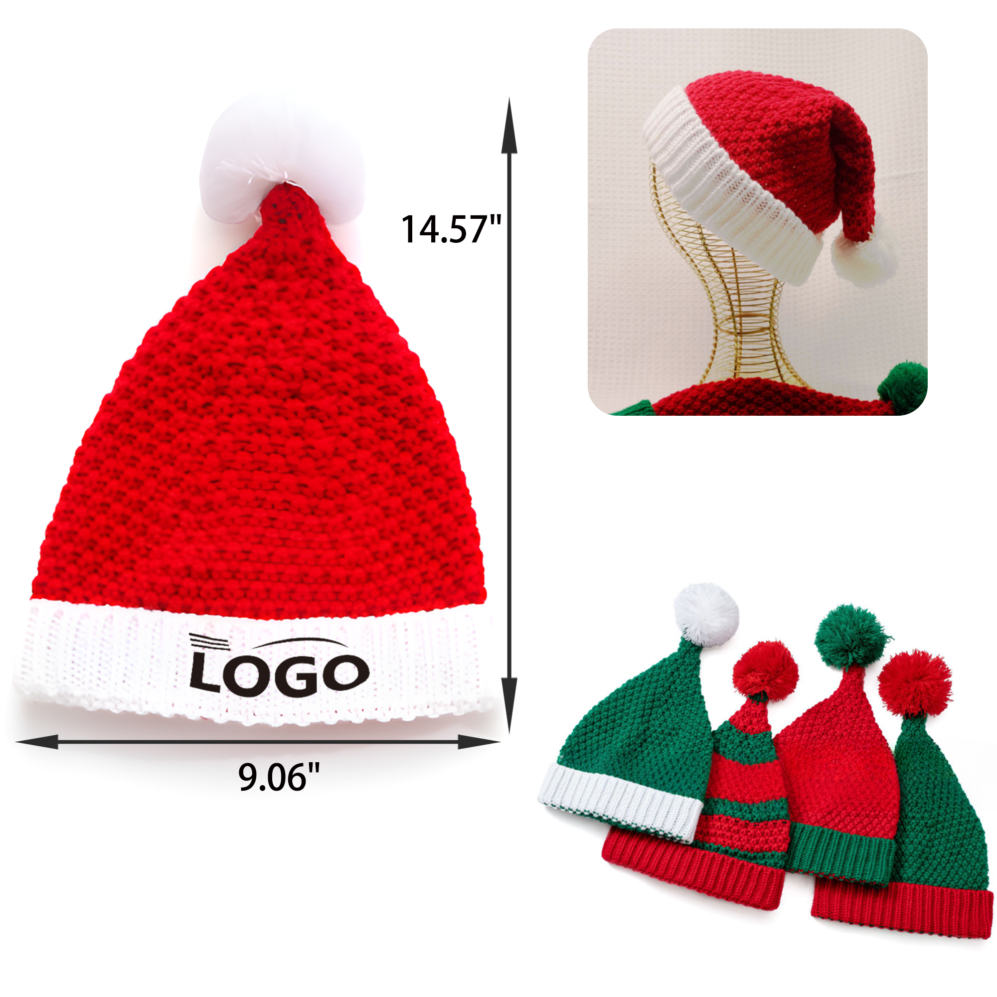 MOQ 50 PCS Christmas Chunky Knitted Hat 4