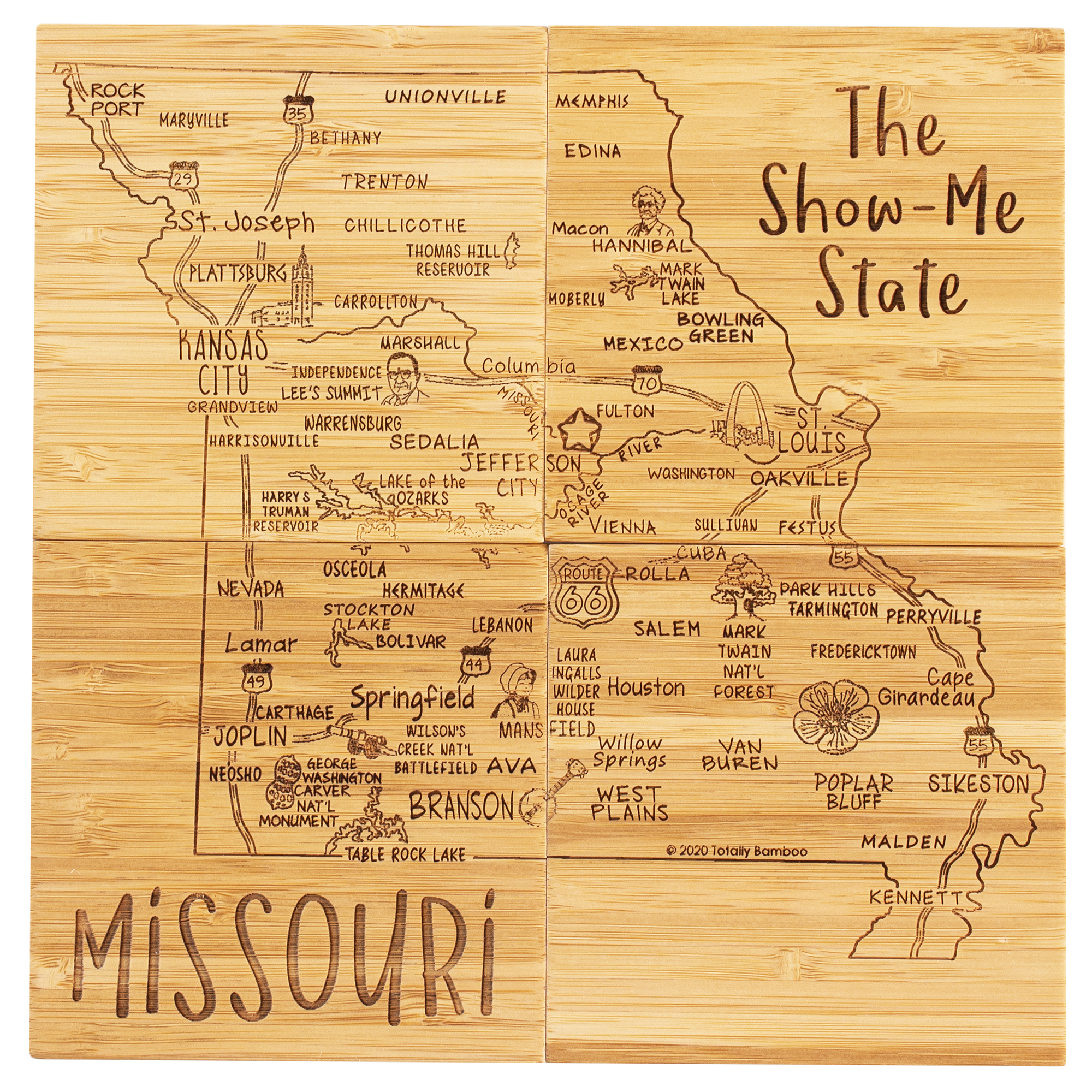 Missouri Puzzle Coaster Set 3