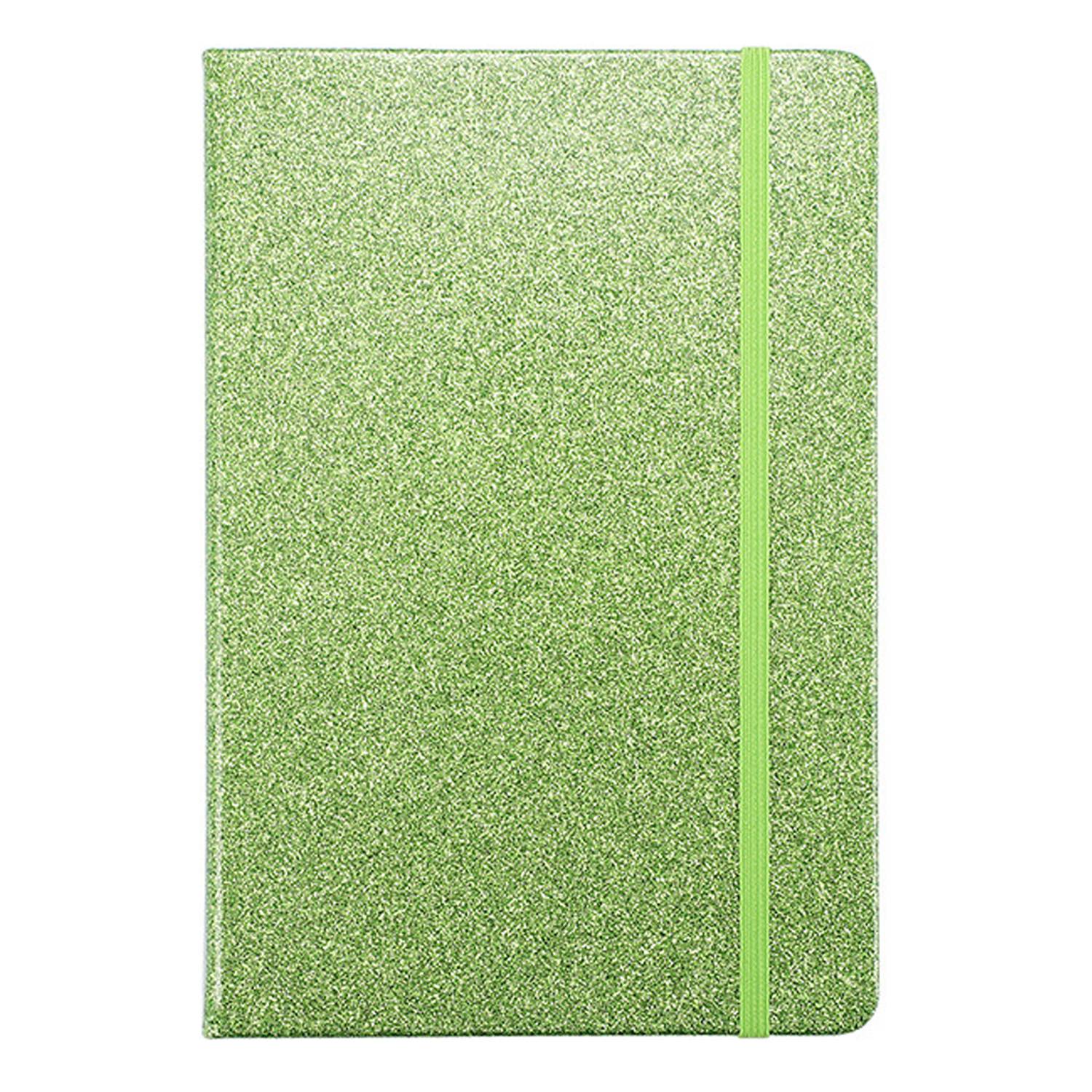 A5 Glitter PU Leather Notebook w/ Strap 7