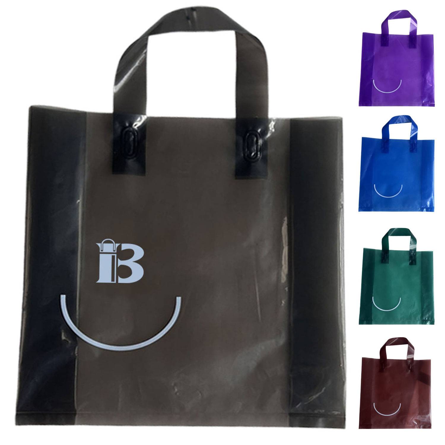 50pcs Large Capacity Reusable Plastic Shopping Tote Bag