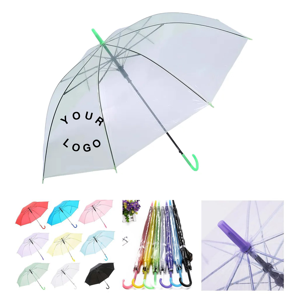 Transparent Dome Umbrella 37 Inch for Daily Commuting 2