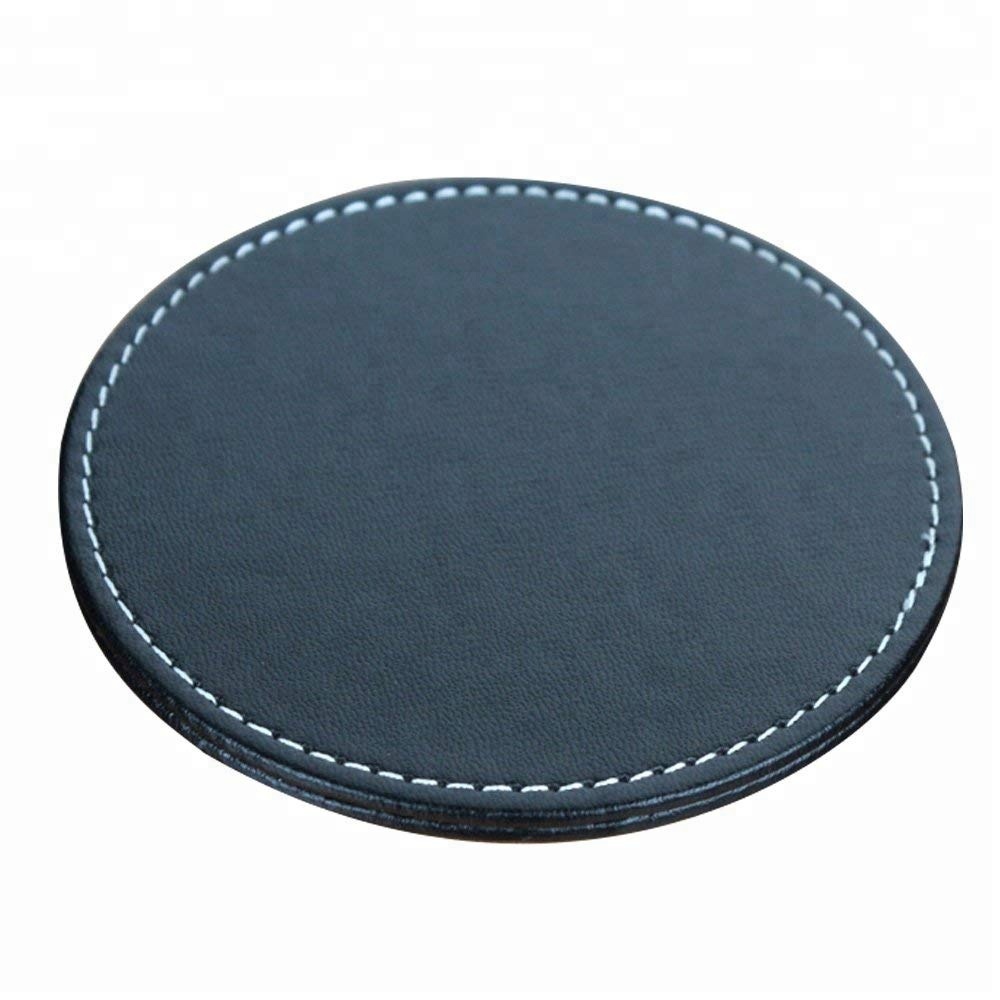 Round Leather Coaster 3